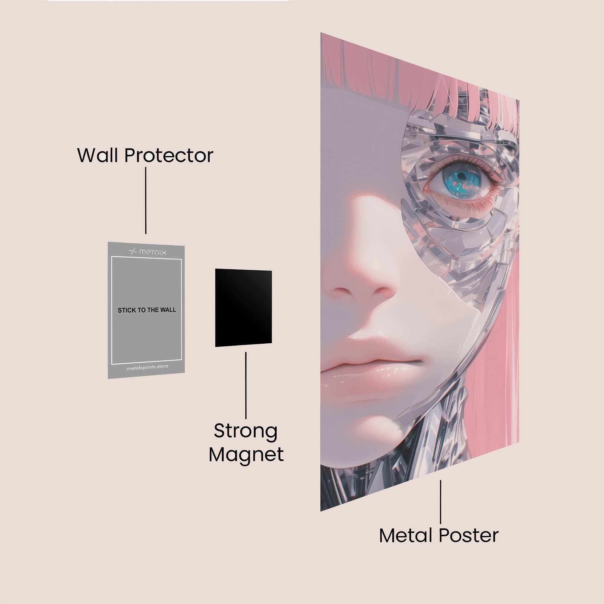 Cyber Serenity Safe Wall Magnetic / M