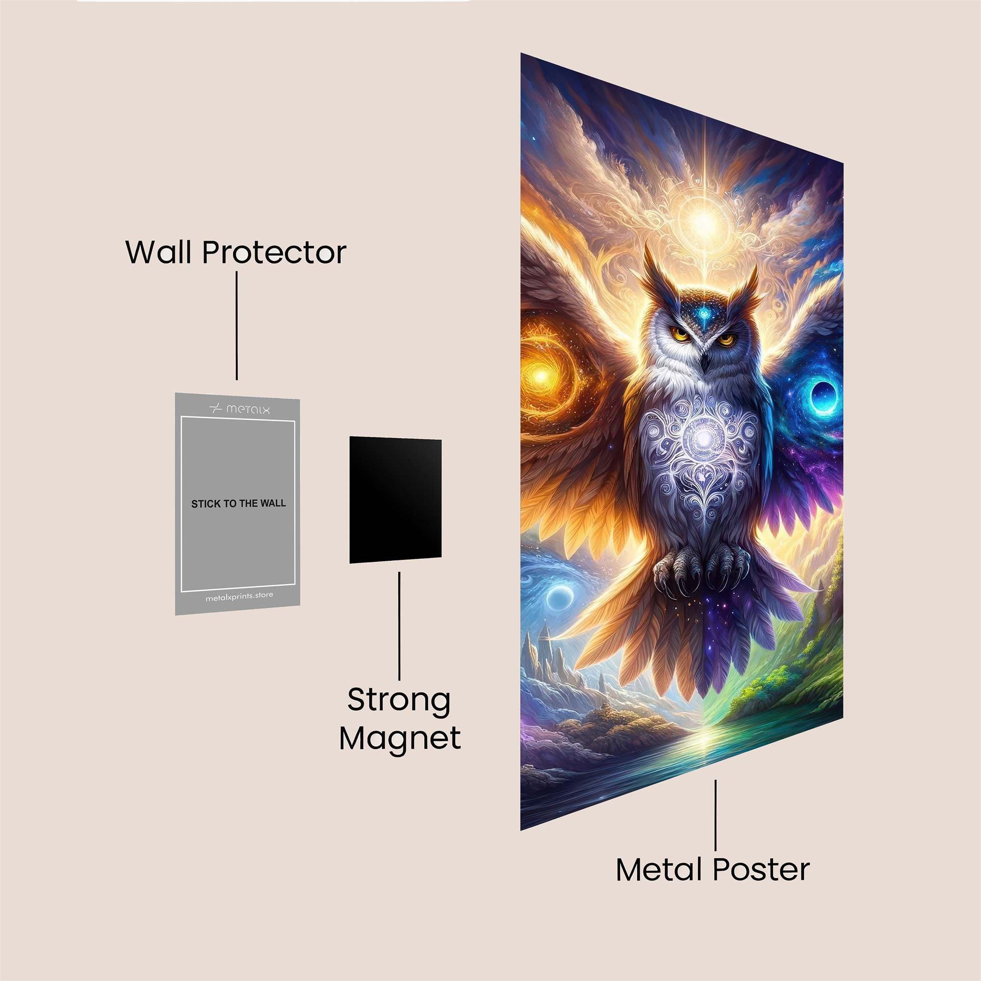 Cosmic Owl Safe Wall Magnetic / M