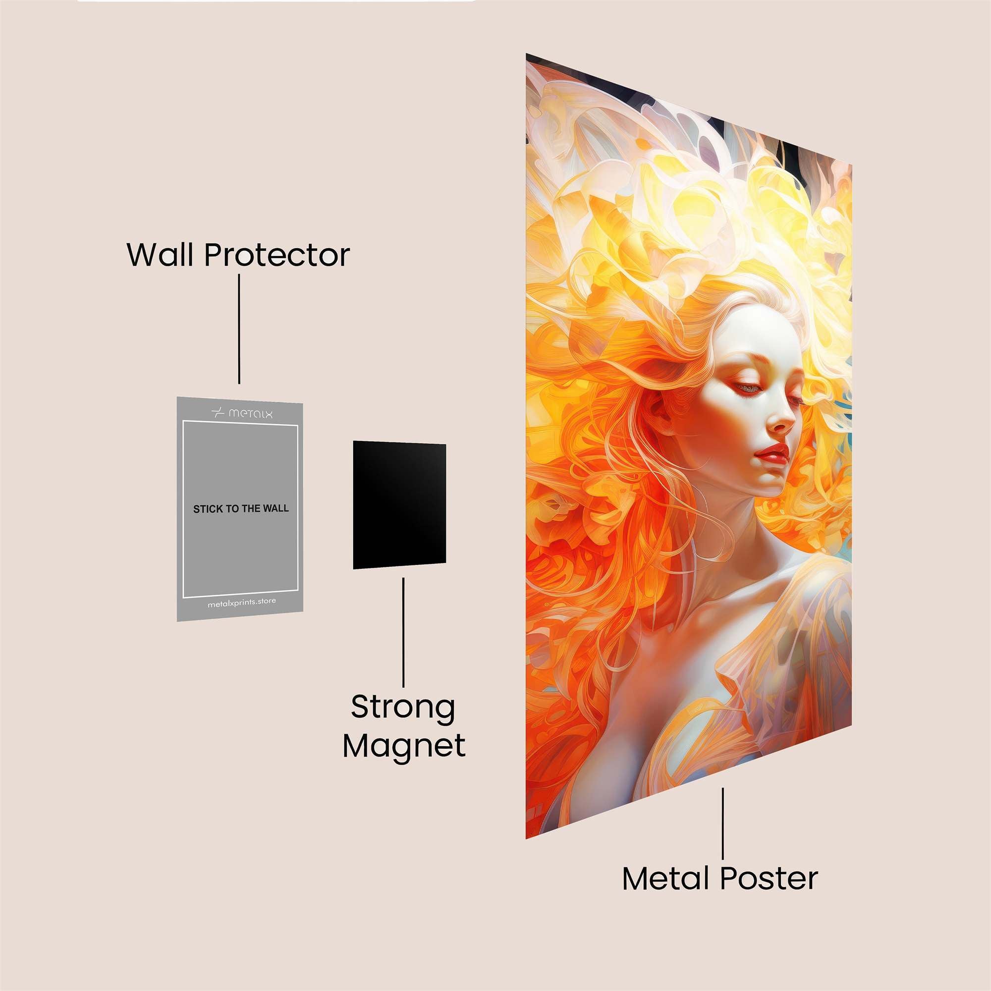 Flame Serenity Safe Wall Magnetic / M