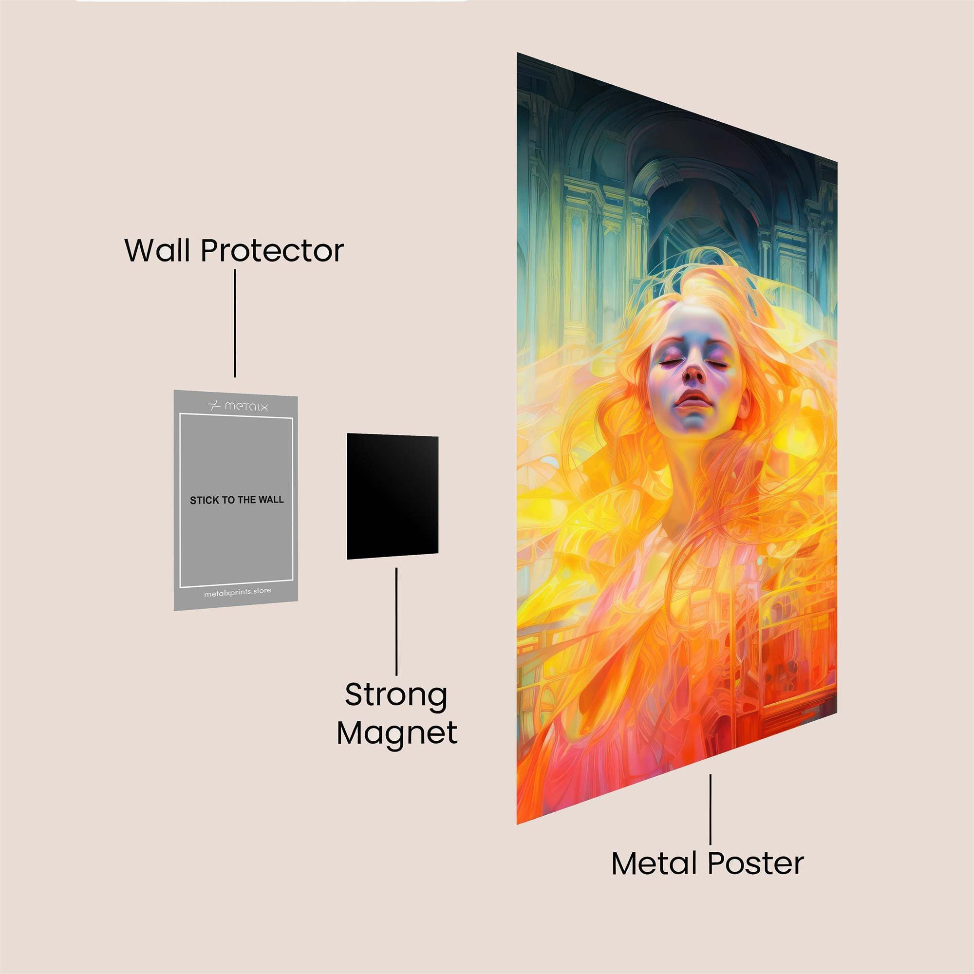 Flame Serenity Safe Wall Magnetic / M
