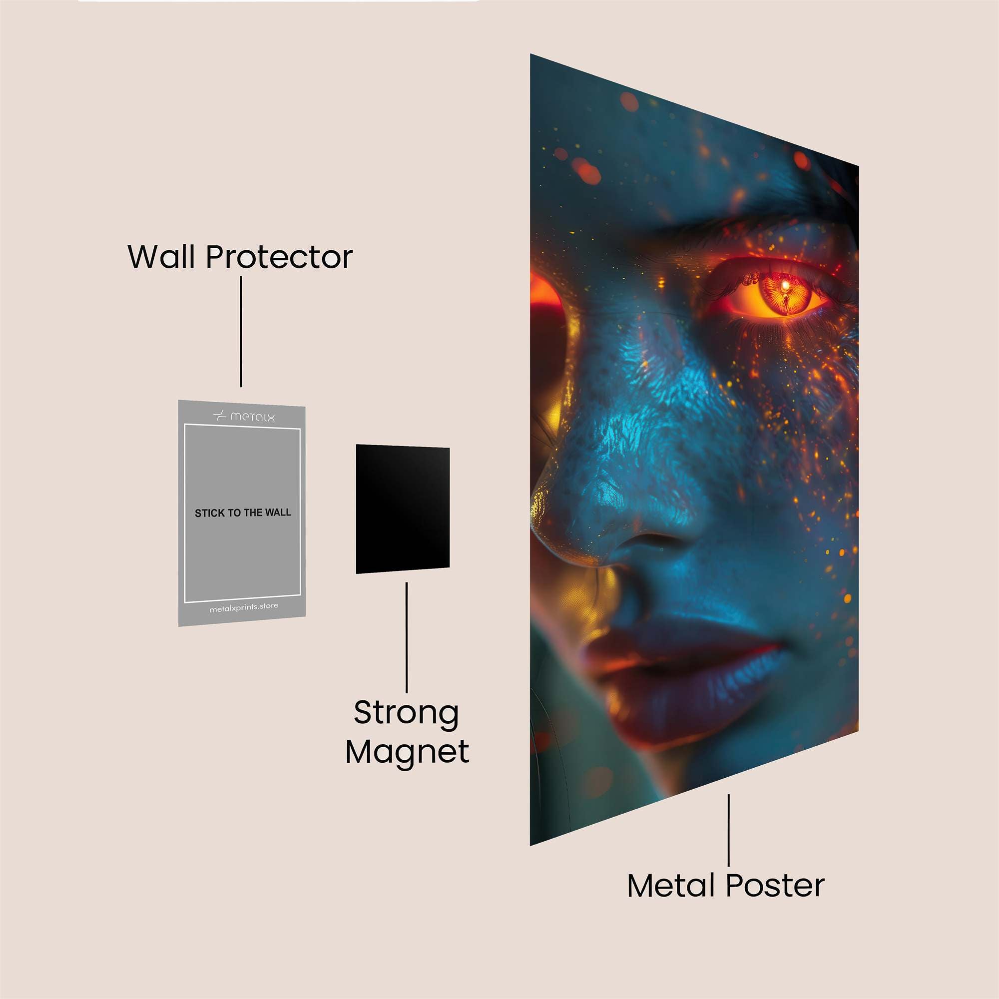 Gaze Ignited Safe Wall Magnetic / M