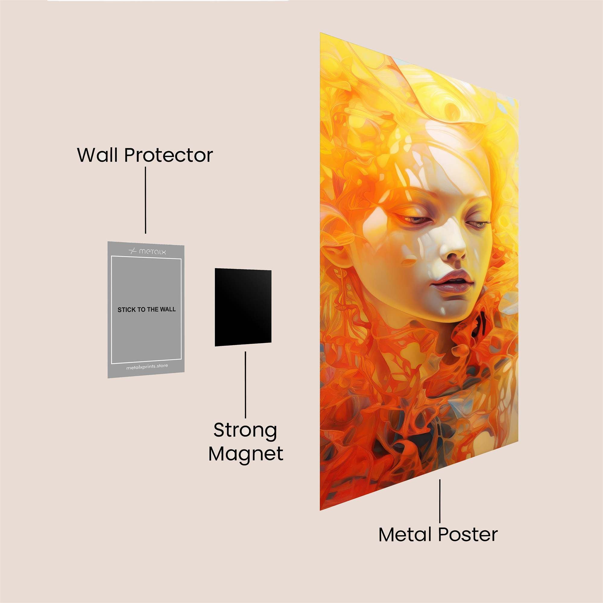 Flame Enigma Safe Wall Magnetic / M