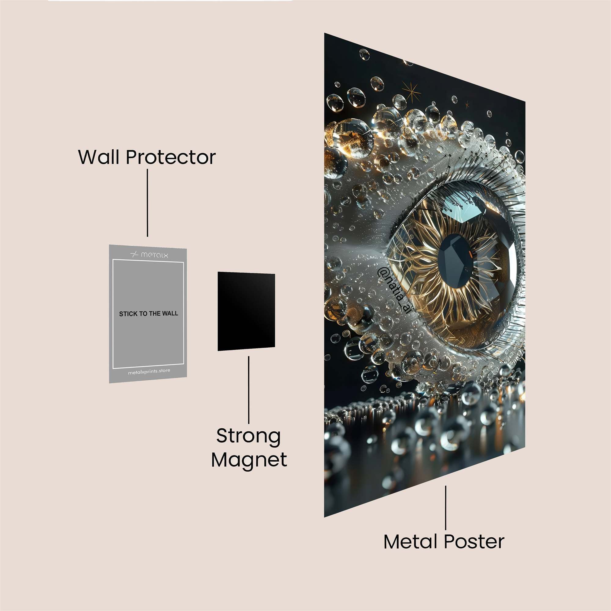 Crystal Gaze Safe Wall Magnetic / M