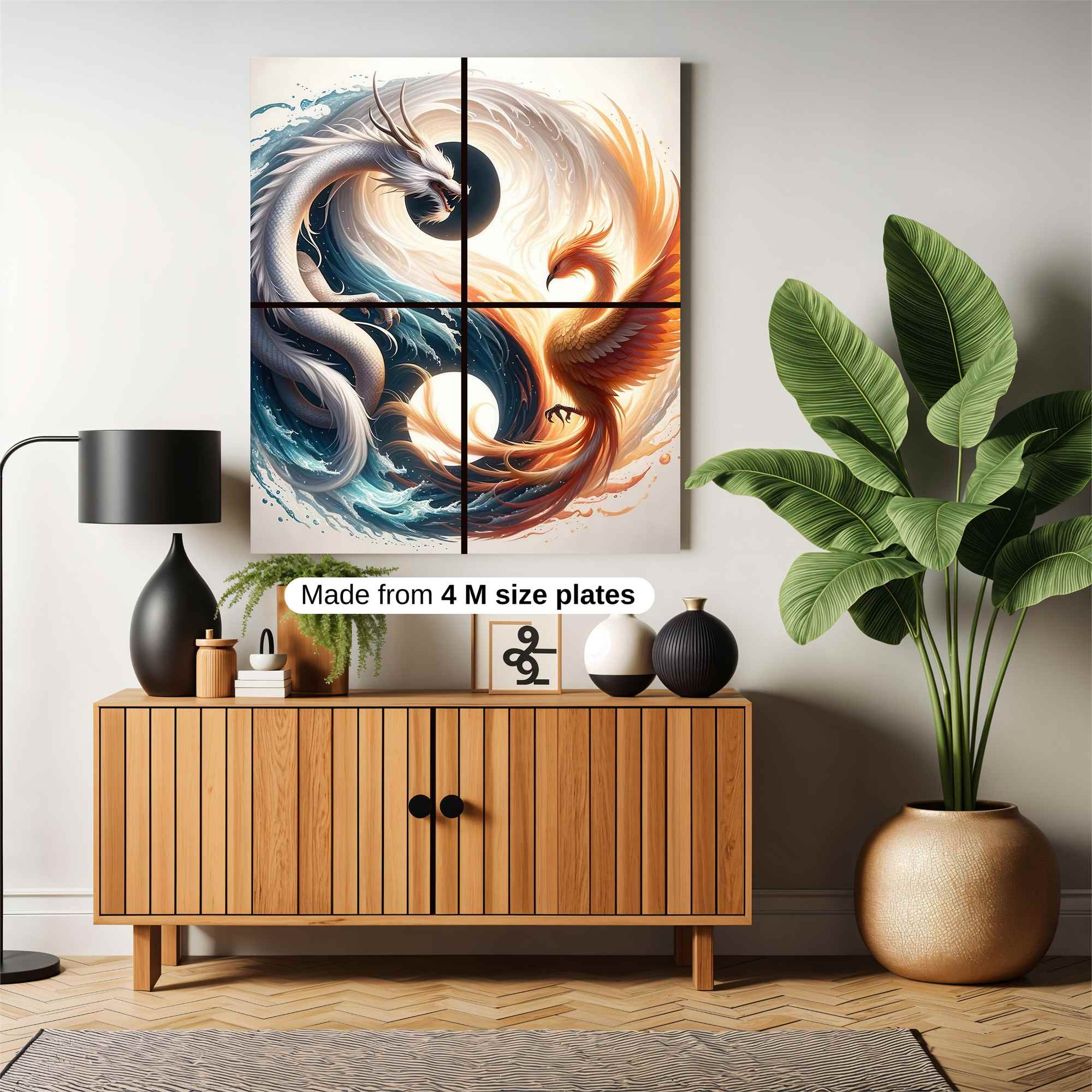 Dragon-Phoenix Harmony Safe Wall Magnetic / M