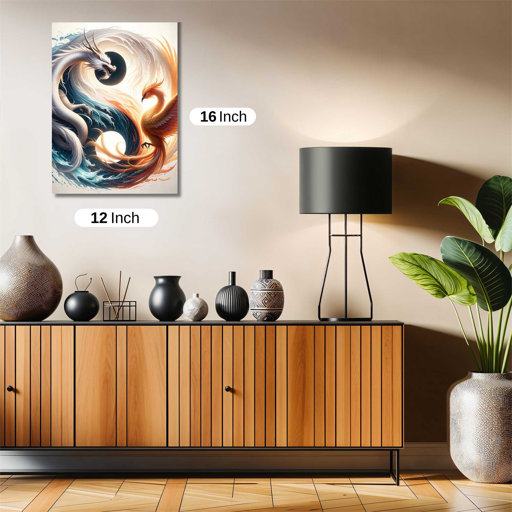 Dragon-Phoenix Harmony Safe Wall Magnetic / M