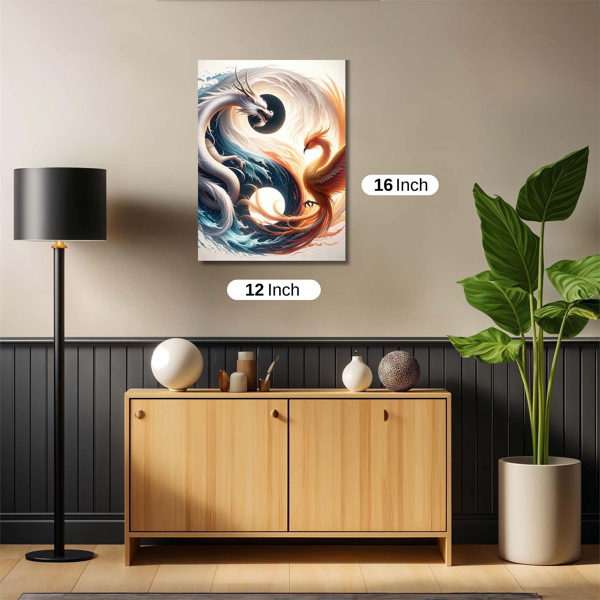 Dragon-Phoenix Harmony Safe Wall Magnetic / M