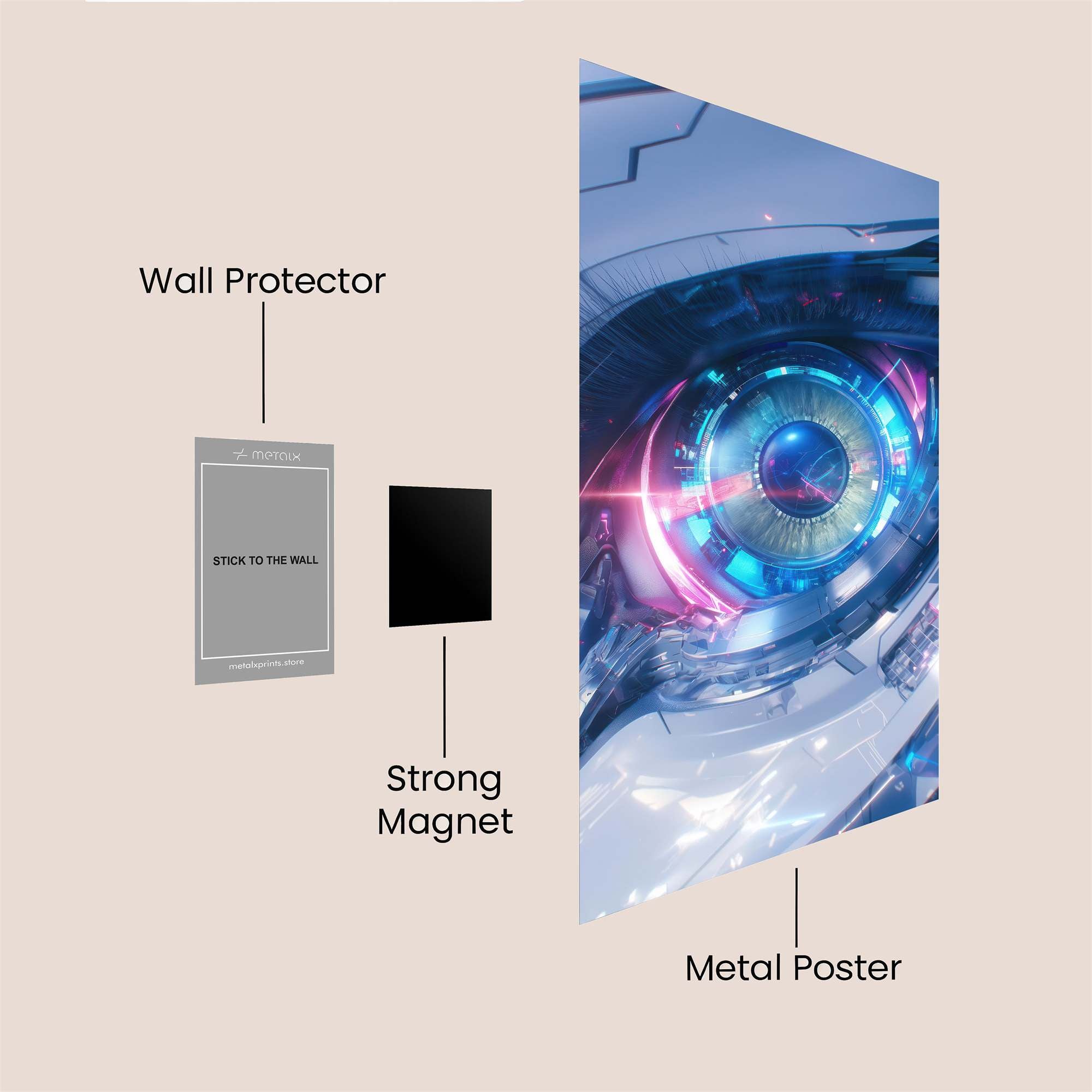 Cyber Serenity Safe Wall Magnetic / M