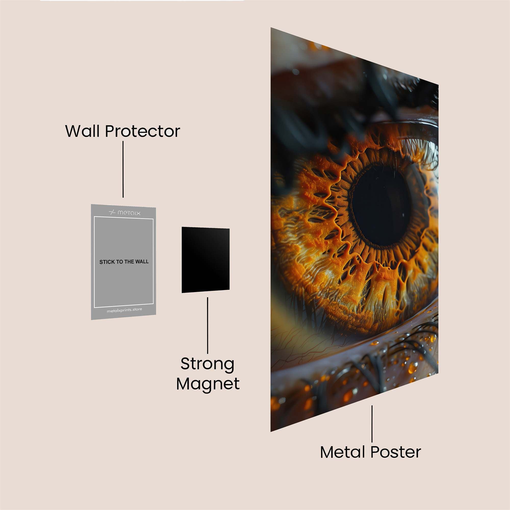 Golden Intrigue Safe Wall Magnetic / M