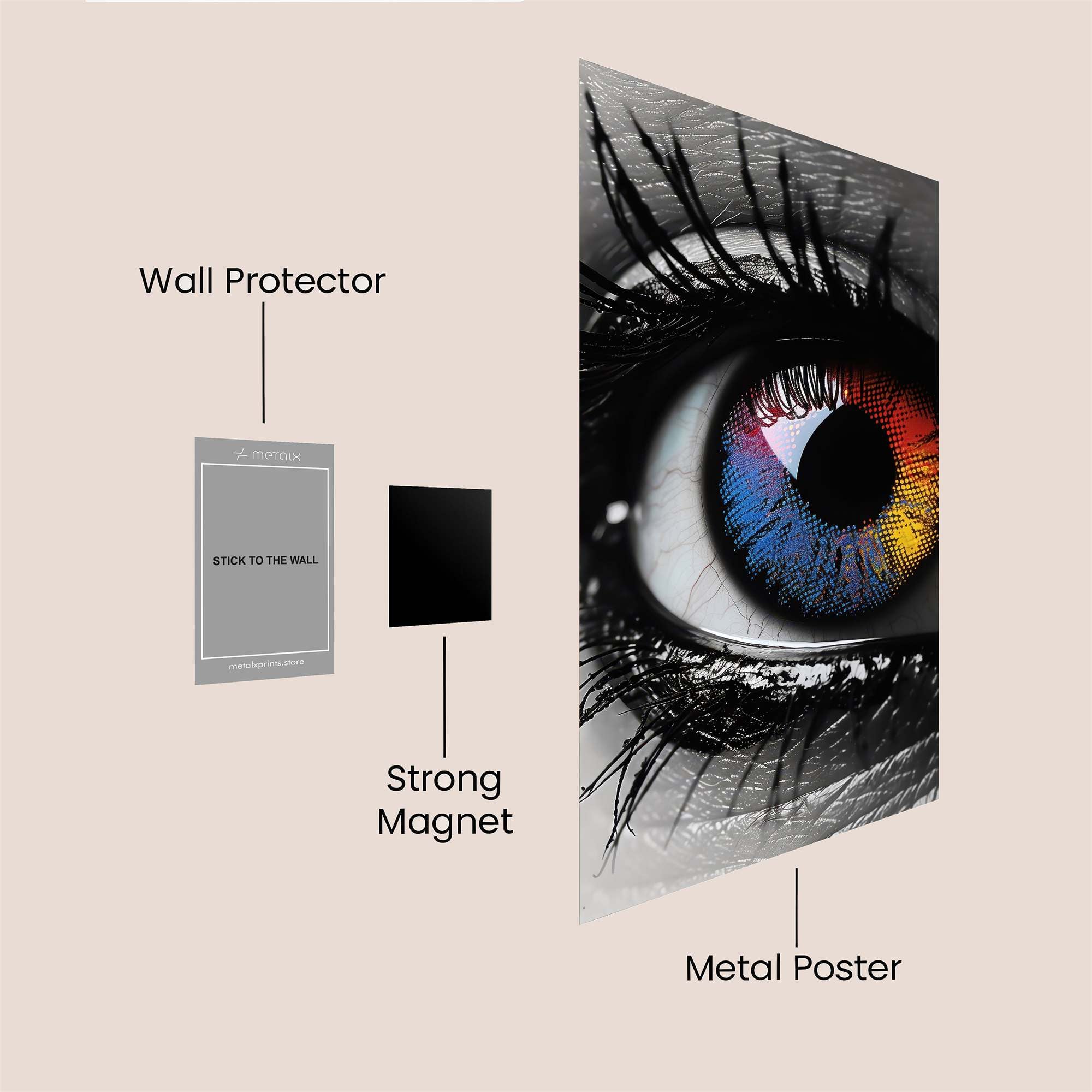 Rainbow Gaze Safe Wall Magnetic / M