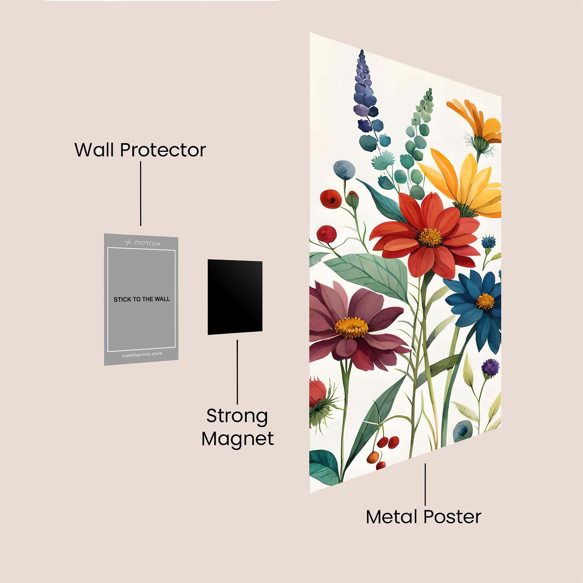 Floral Symphony Safe Wall Magnetic / M