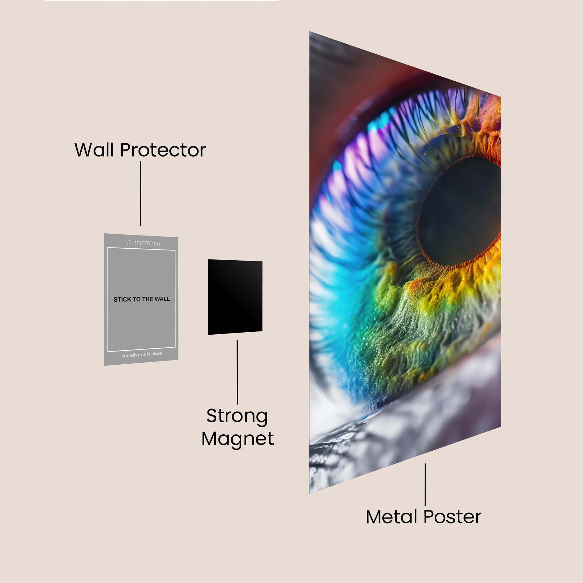 Rainbow Gaze Safe Wall Magnetic / M