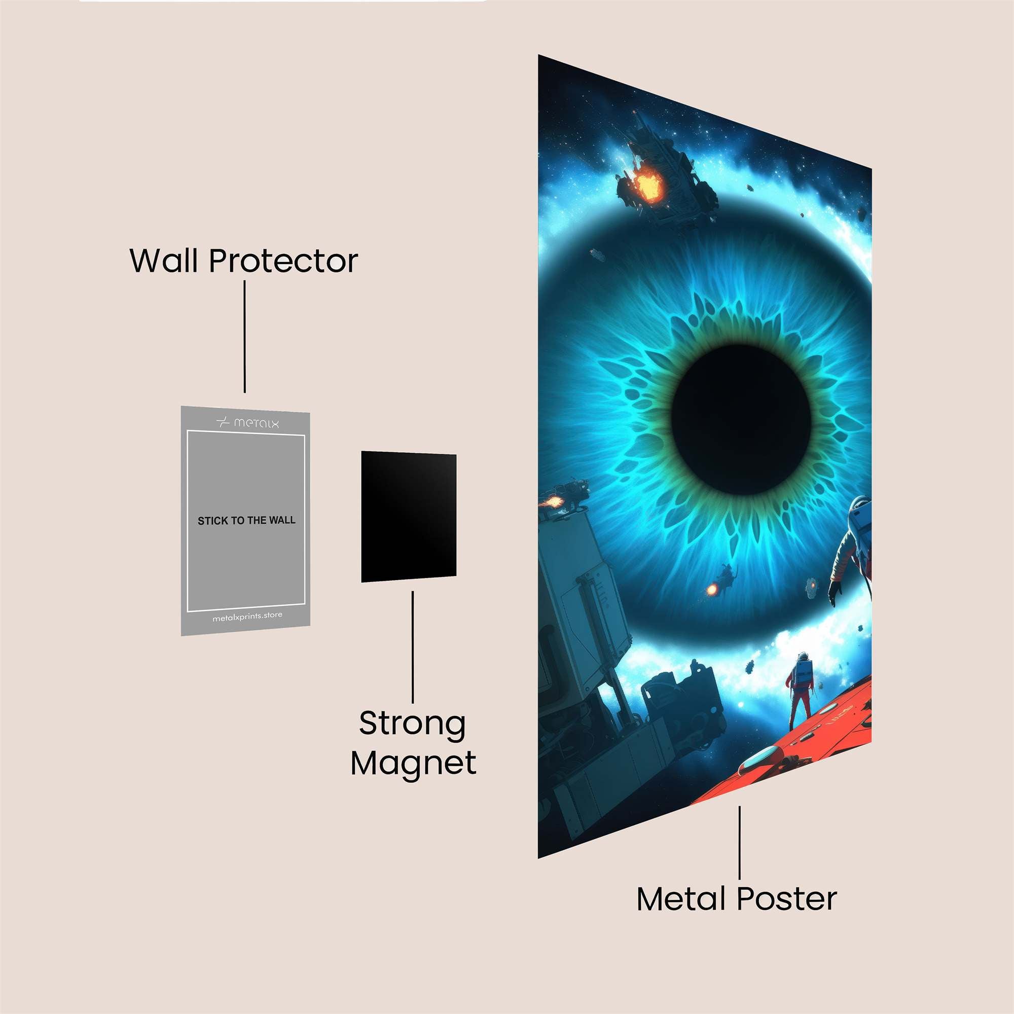 Cosmic Gaze Safe Wall Magnetic / M