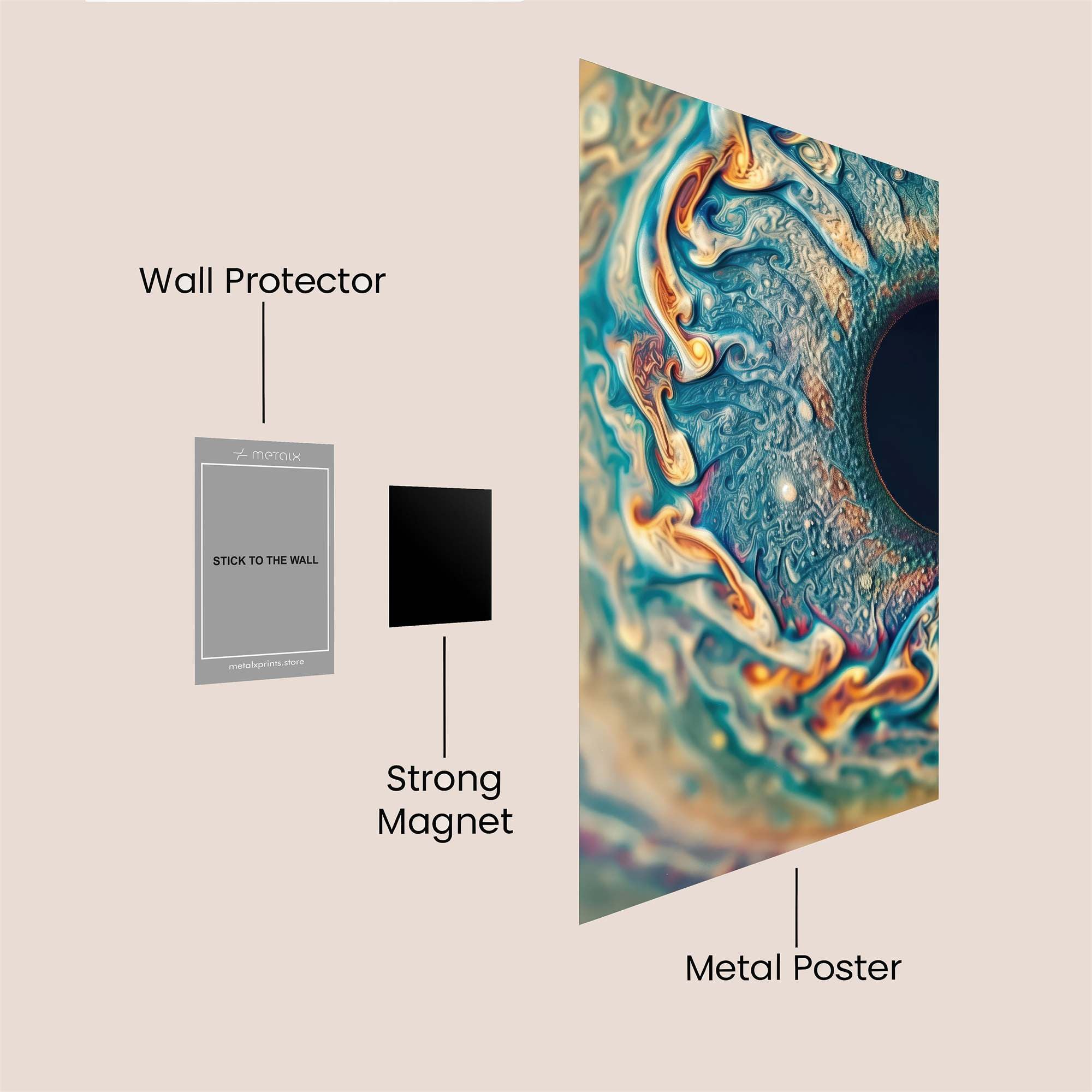 Jupiter Whirl Safe Wall Magnetic / M