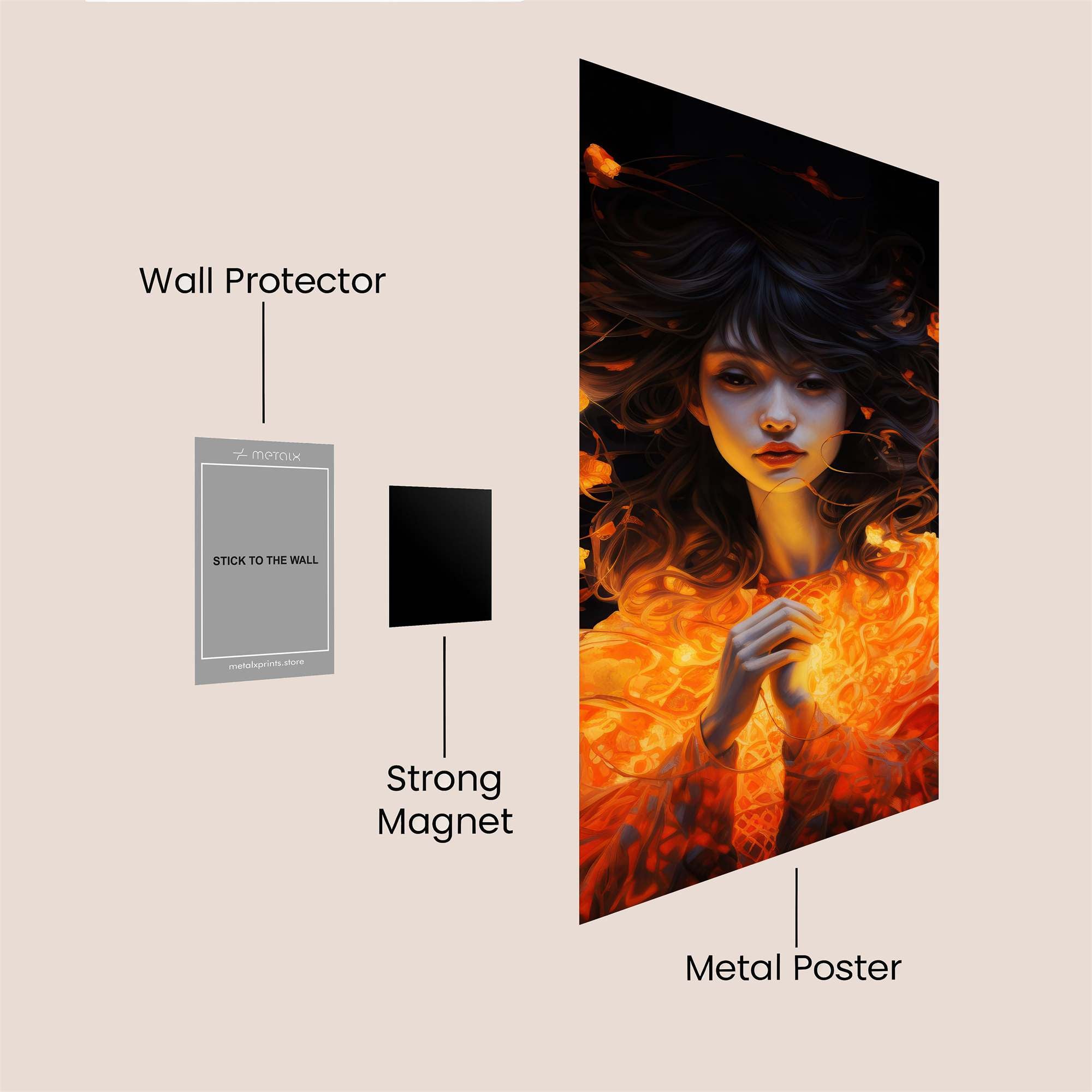 Flame Enigma Safe Wall Magnetic / M