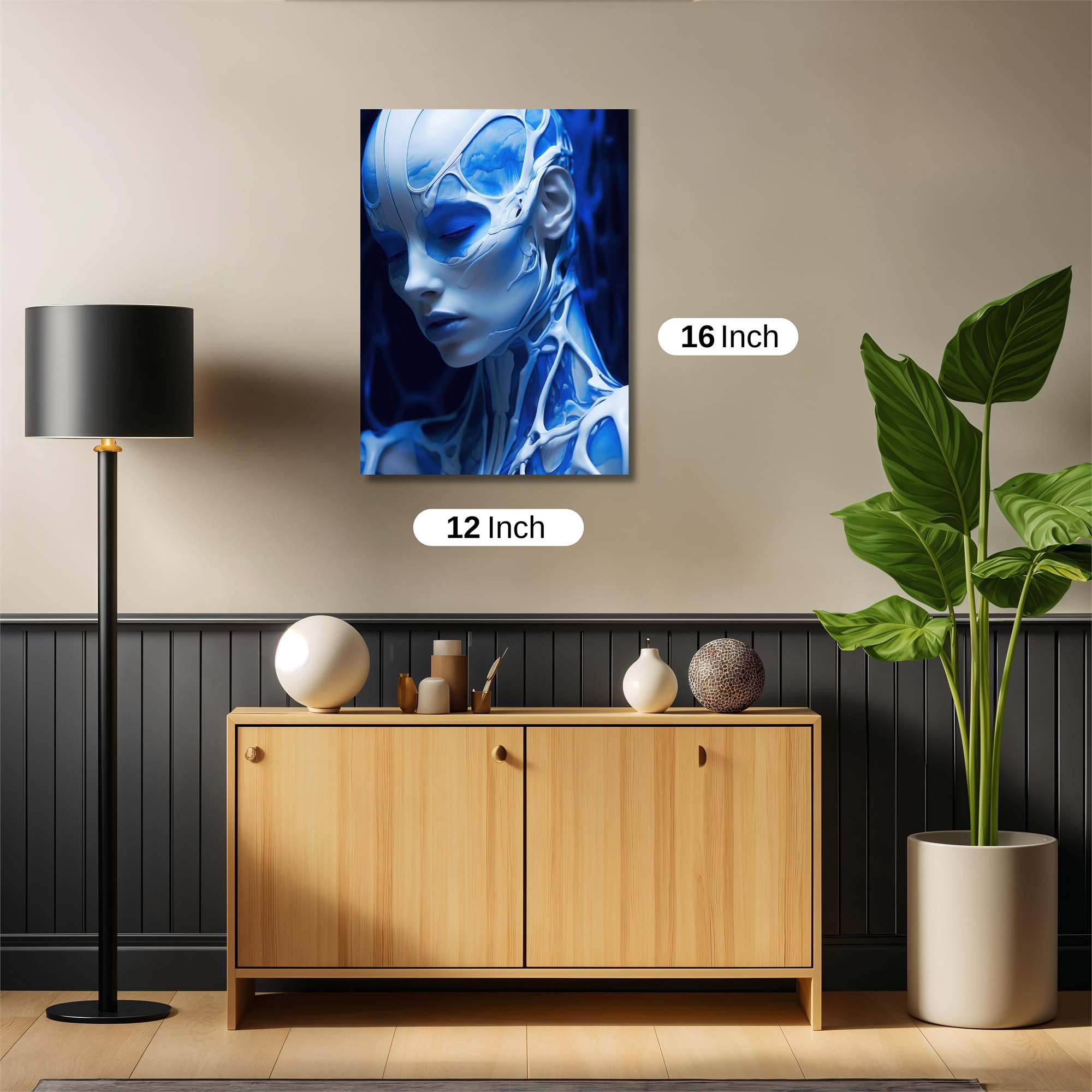 Futuristic Serenity Safe Wall Magnetic / M