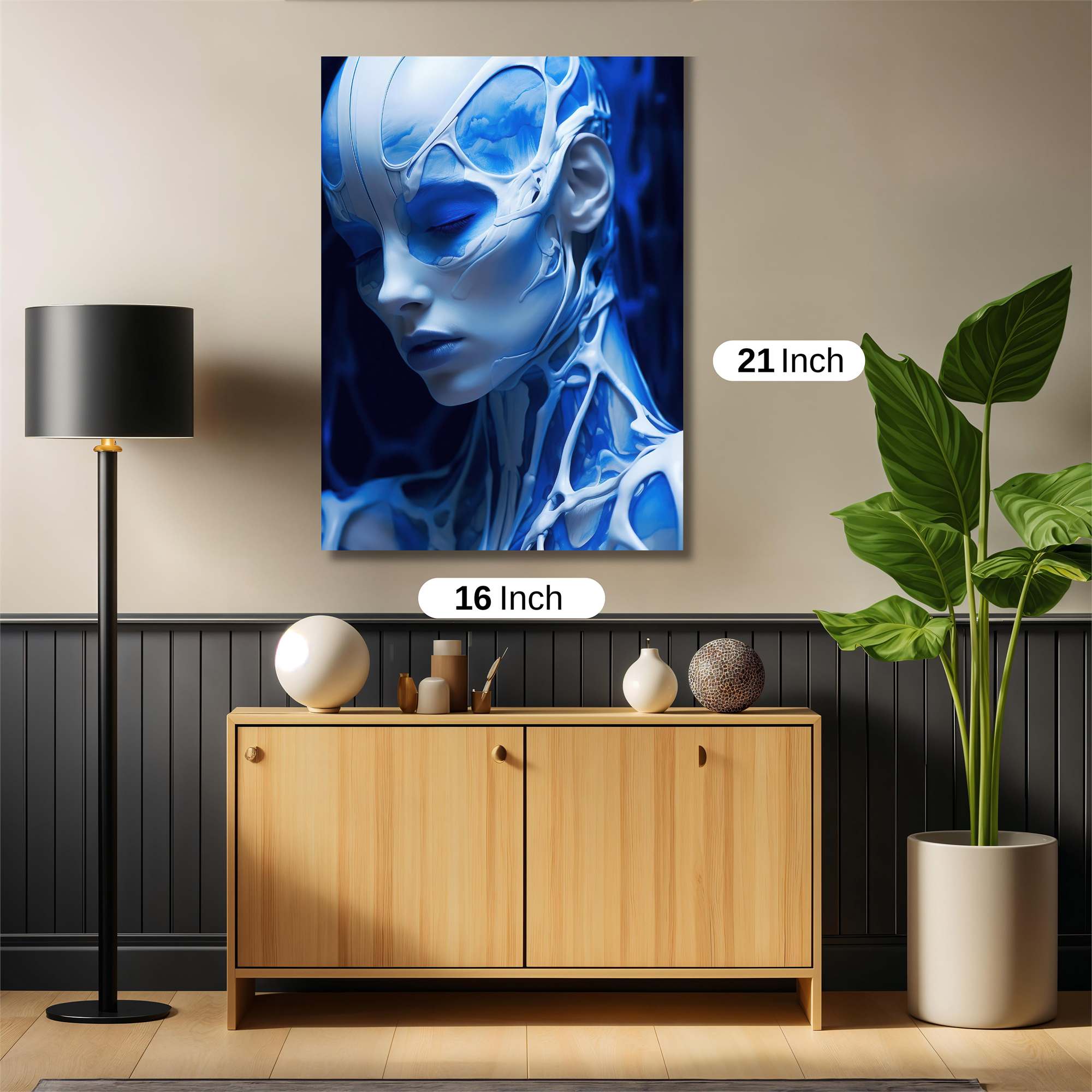 Futuristic Serenity Safe Wall Magnetic / M