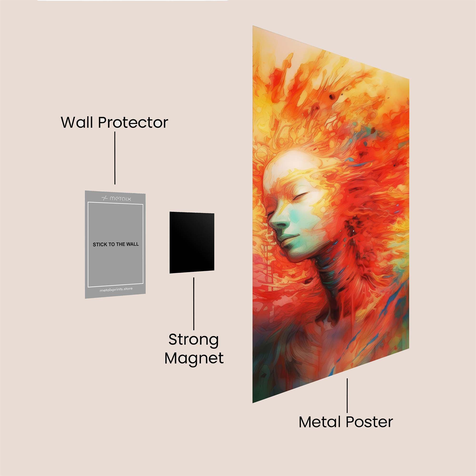 Phoenix Rebirth Safe Wall Magnetic / M