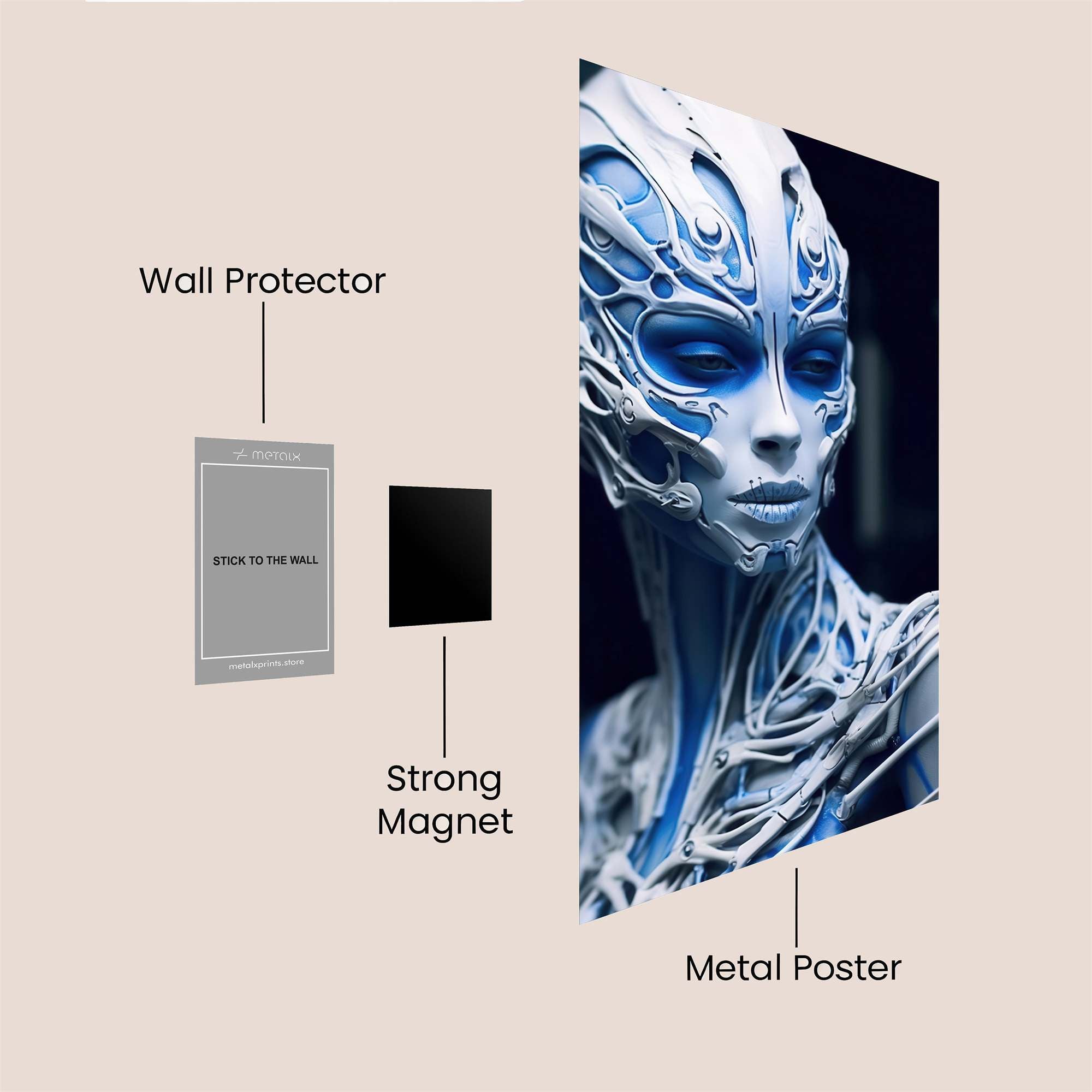 Cyber Serenity Safe Wall Magnetic / M