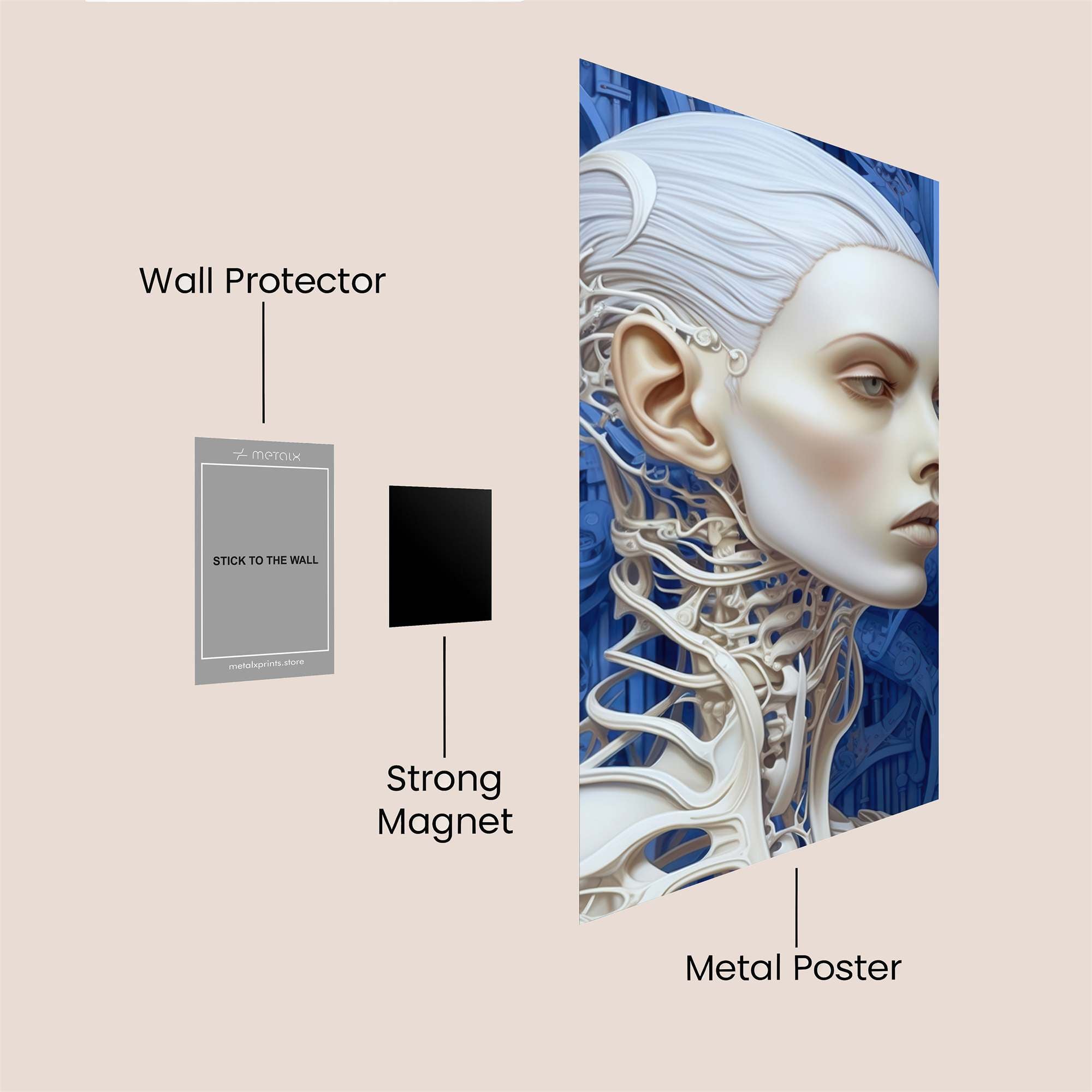 Cyber Serenity Safe Wall Magnetic / M