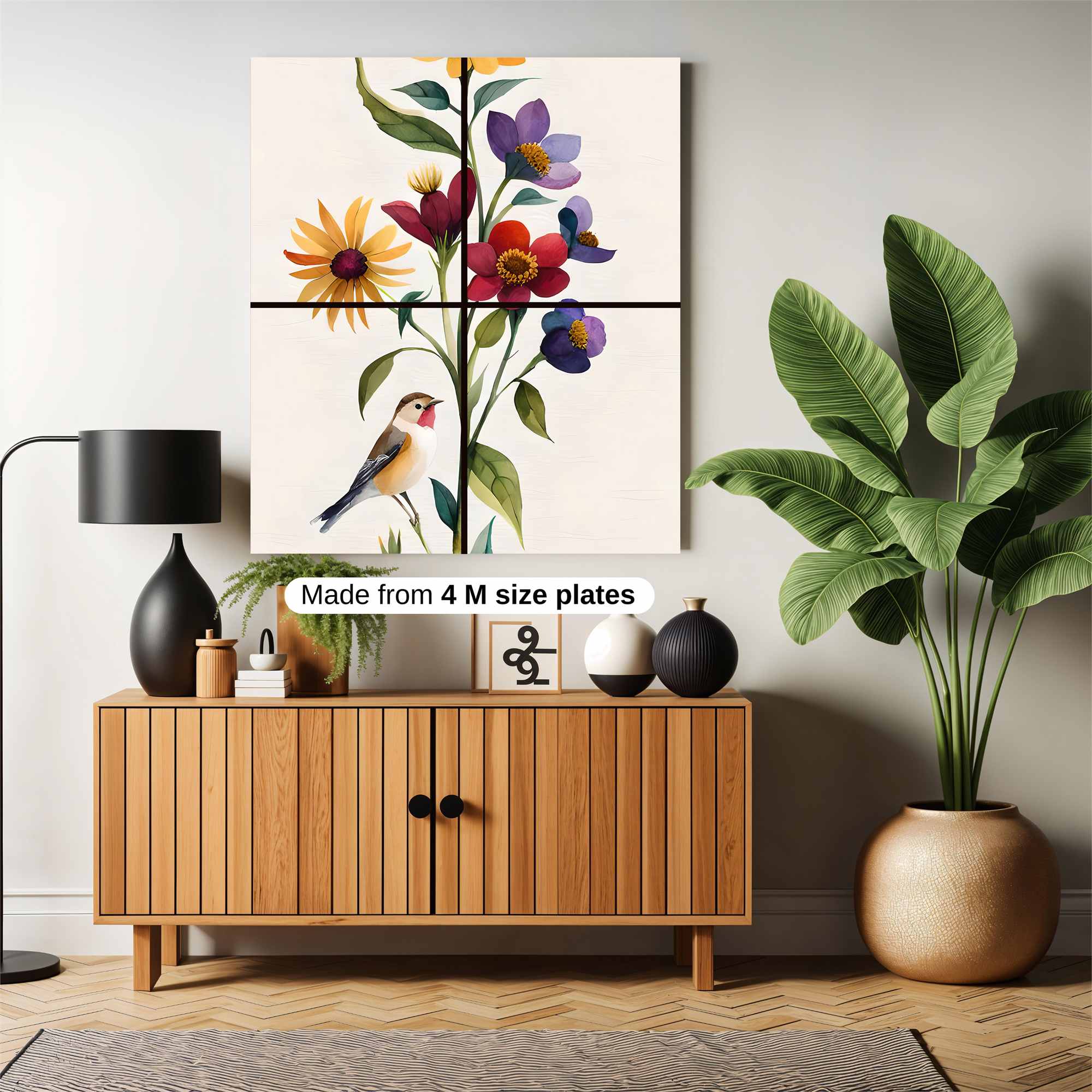 Floral Harmony Safe Wall Magnetic / M