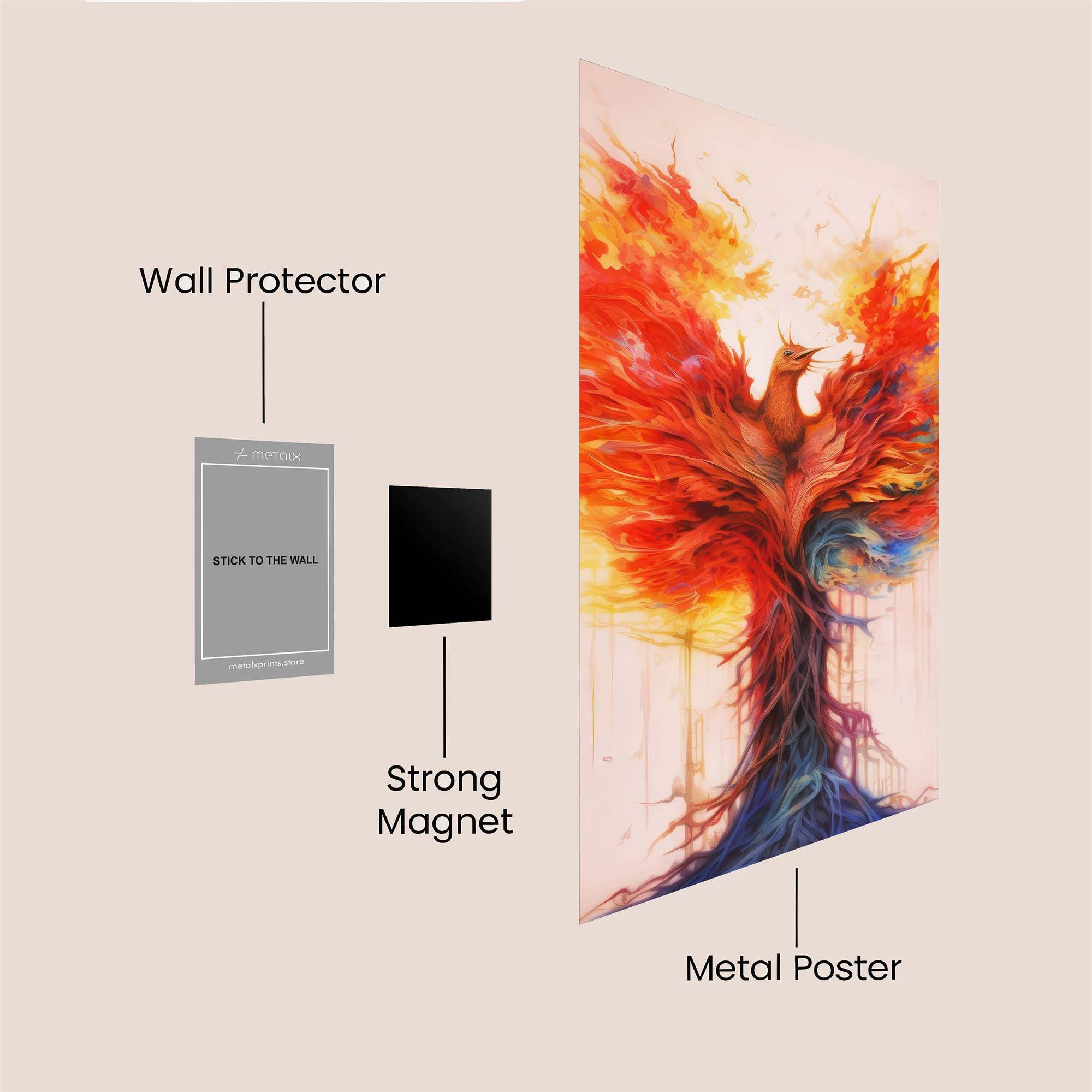 Phoenix Rebirth Safe Wall Magnetic / M