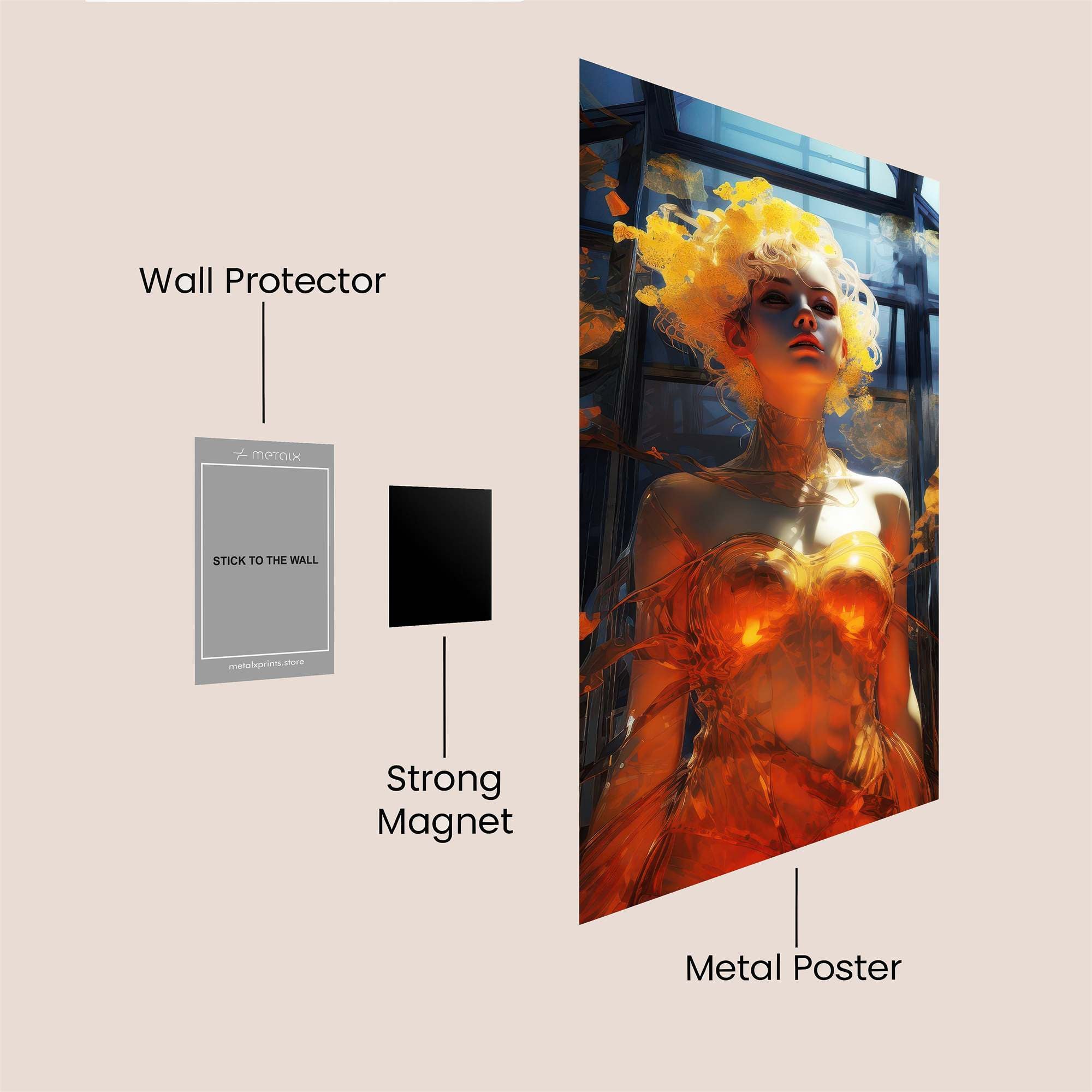 Flame Enigma Safe Wall Magnetic / M