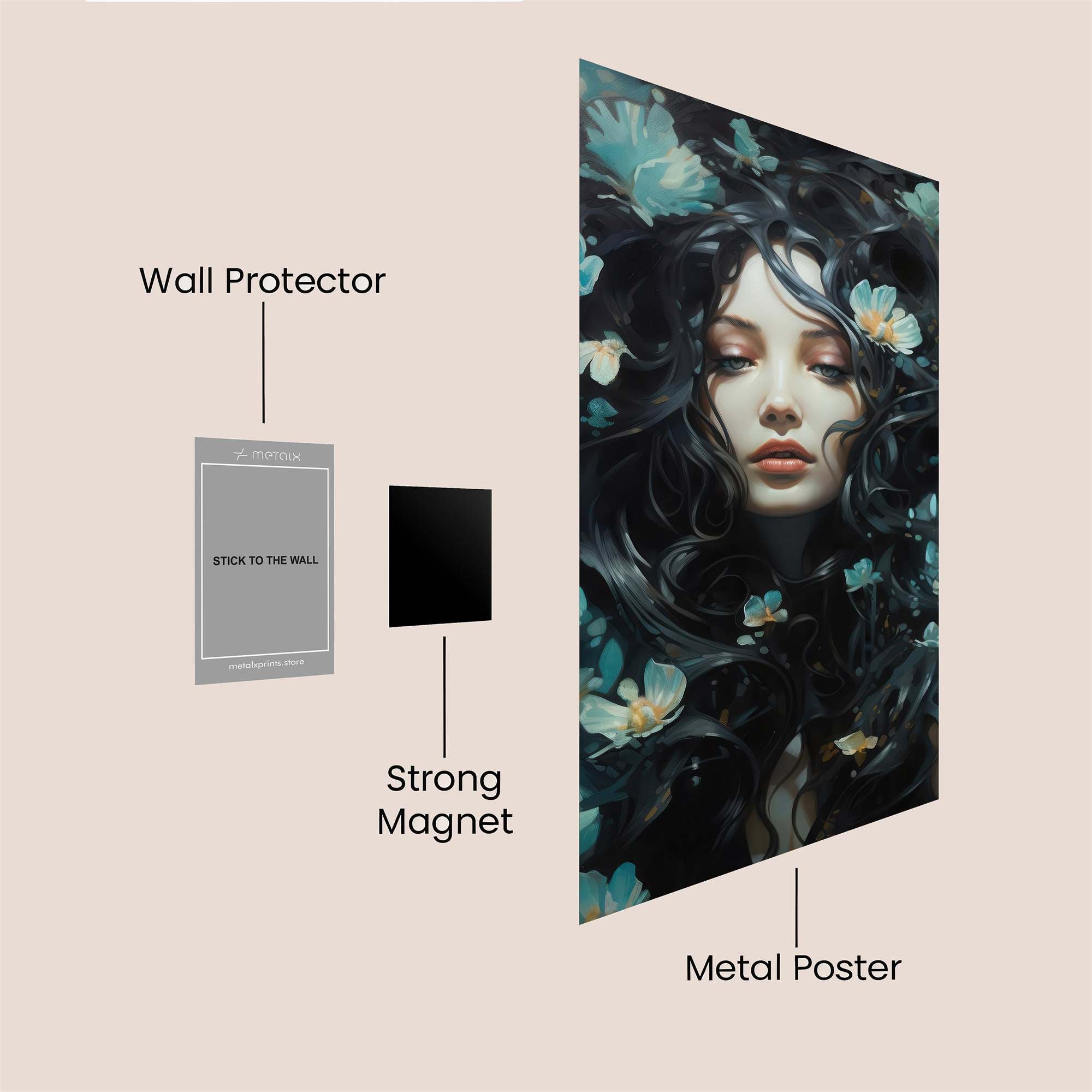 Floral Enigma Safe Wall Magnetic / M