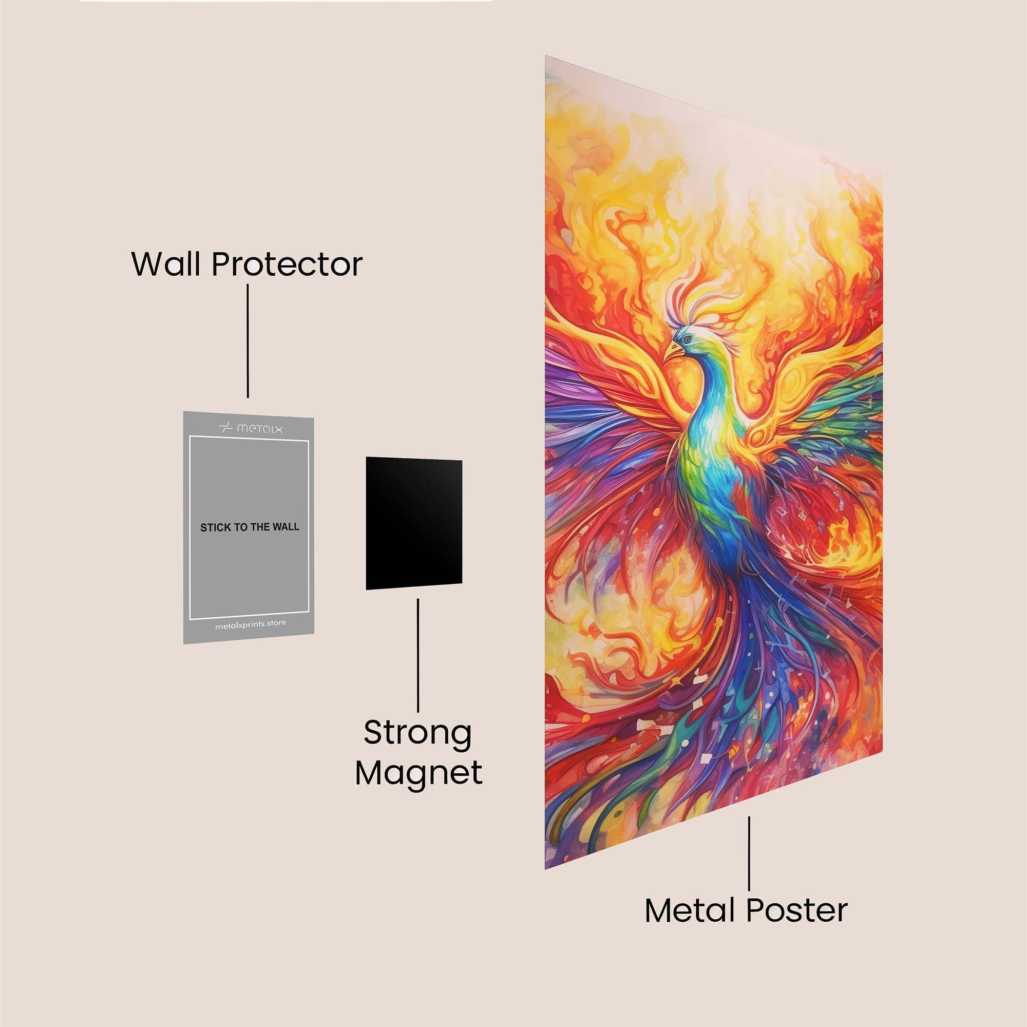 Phoenix Rebirth Safe Wall Magnetic / M