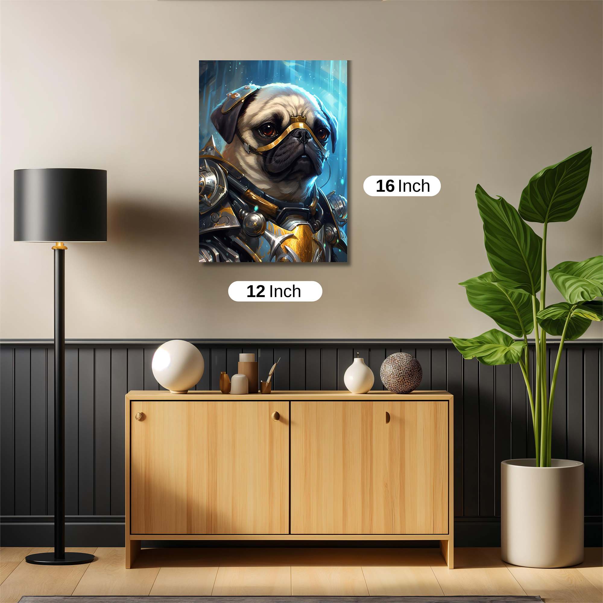 Pug Paladin Safe Wall Magnetic / M