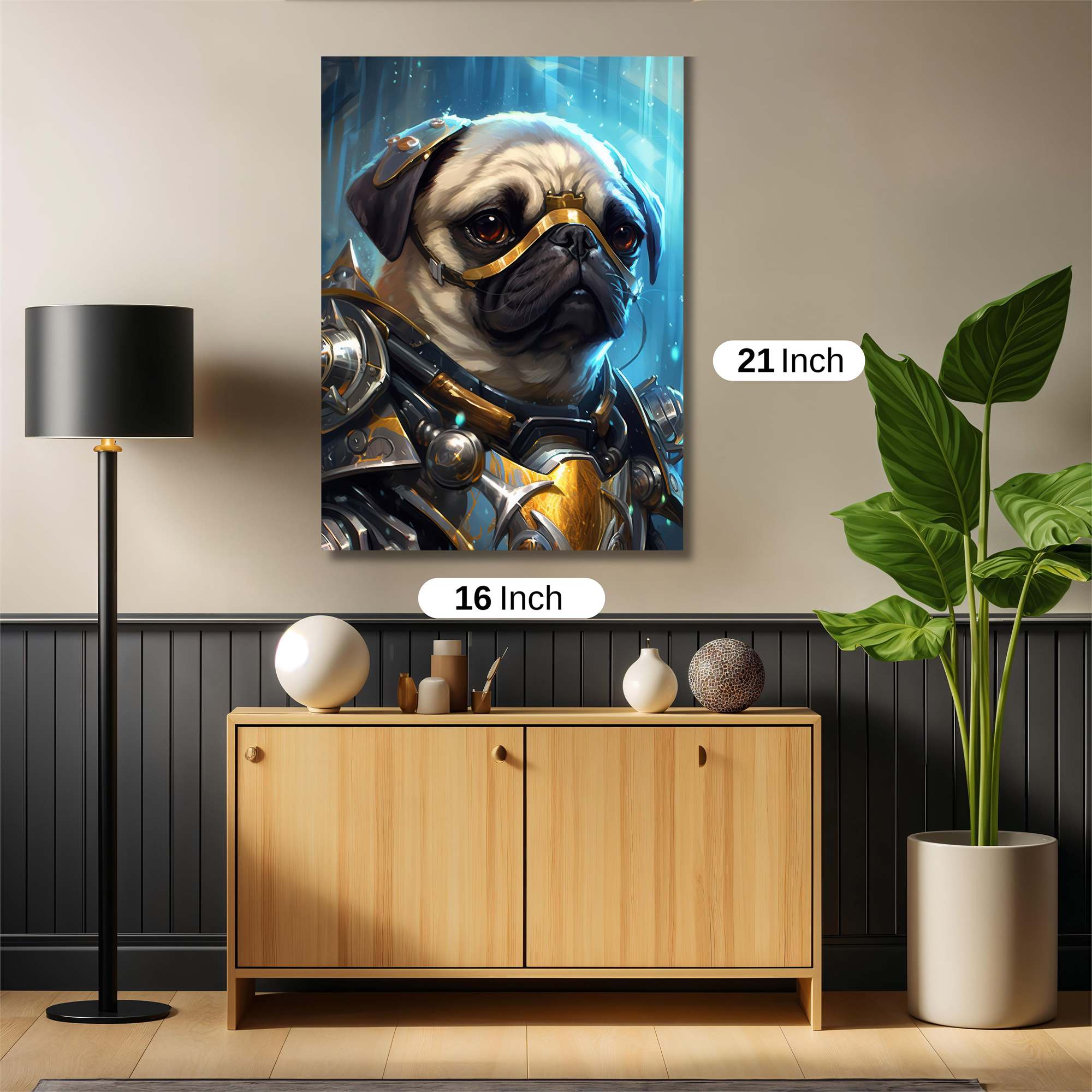 Pug Paladin Safe Wall Magnetic / M