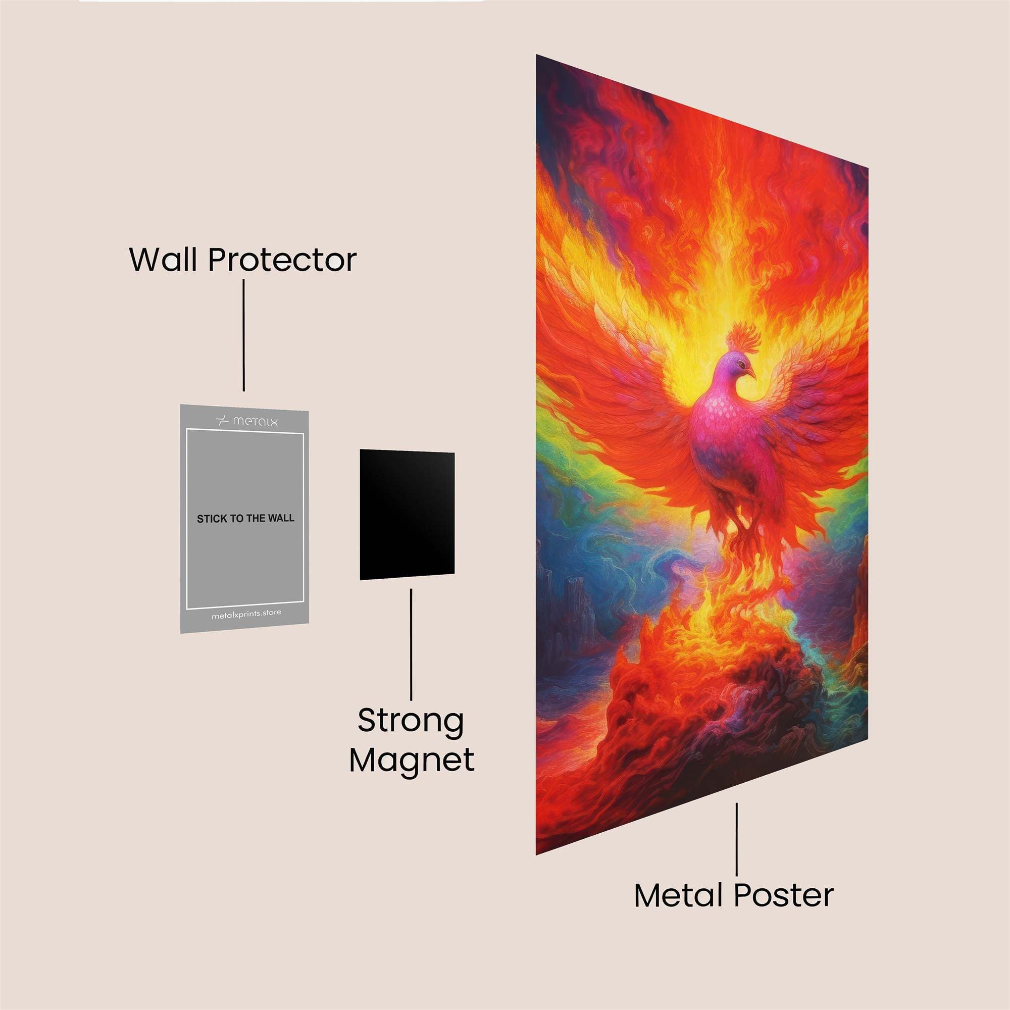 Phoenix Rebirth Safe Wall Magnetic / M