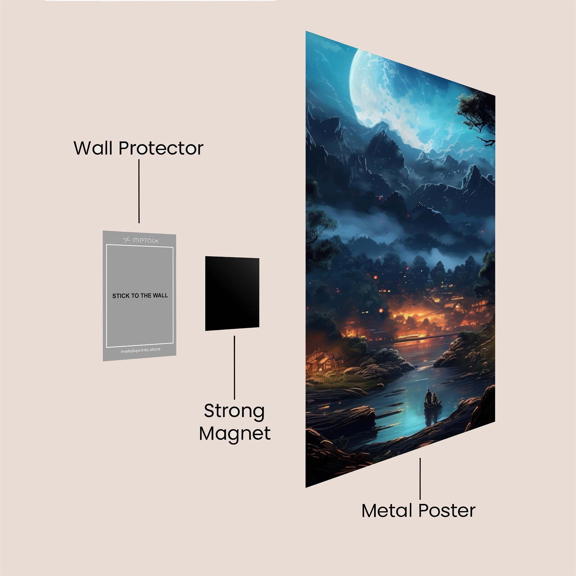 Moonlit Serenity Safe Wall Magnetic / M