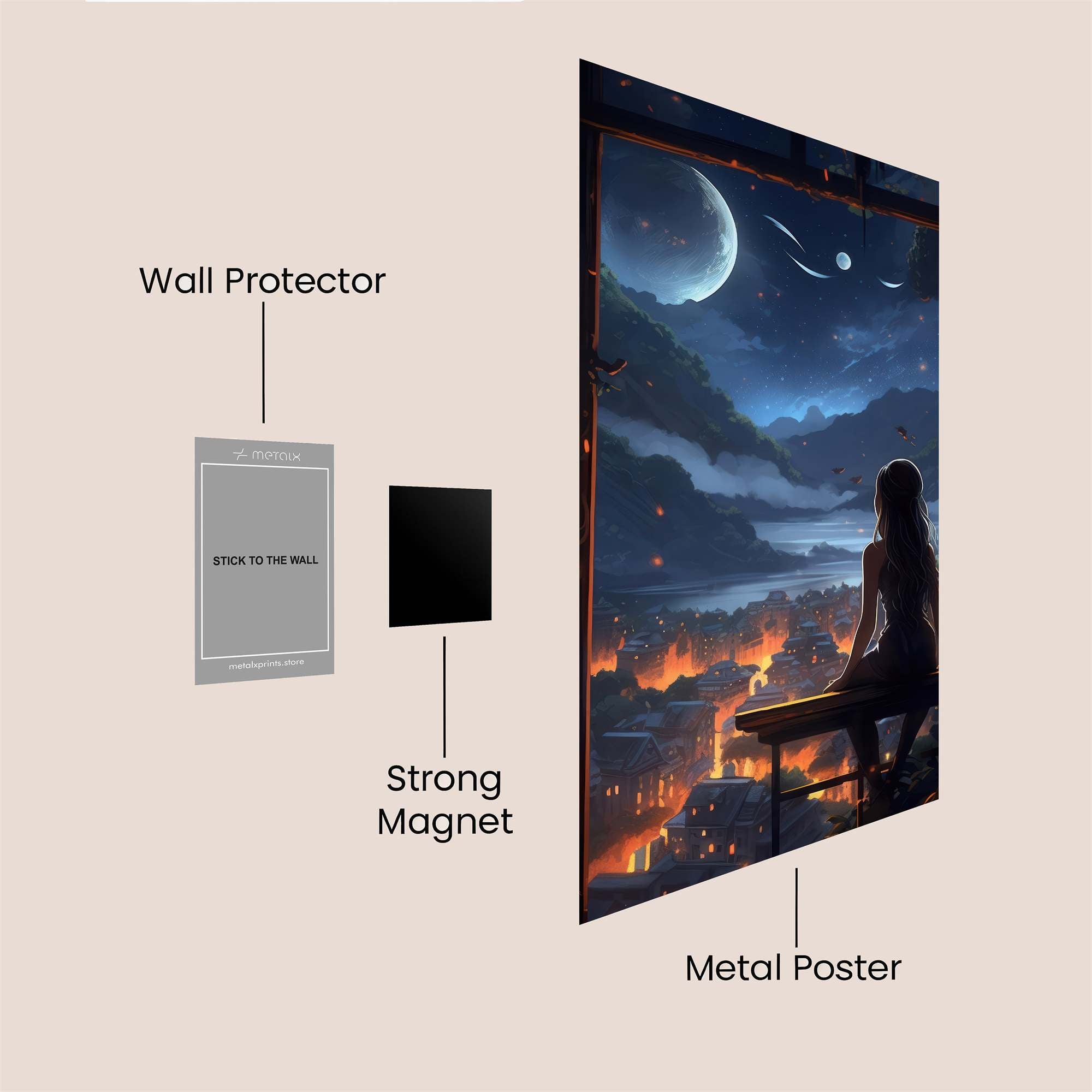 Moonlit Reverie Safe Wall Magnetic / M