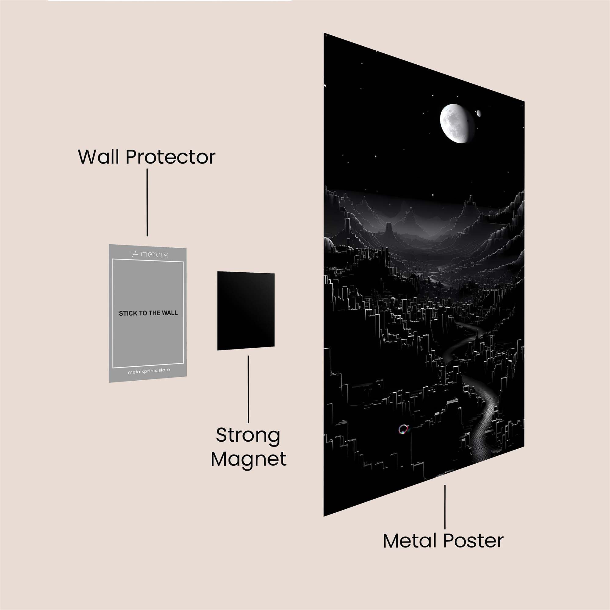 Moonlit Enigma Safe Wall Magnetic / M