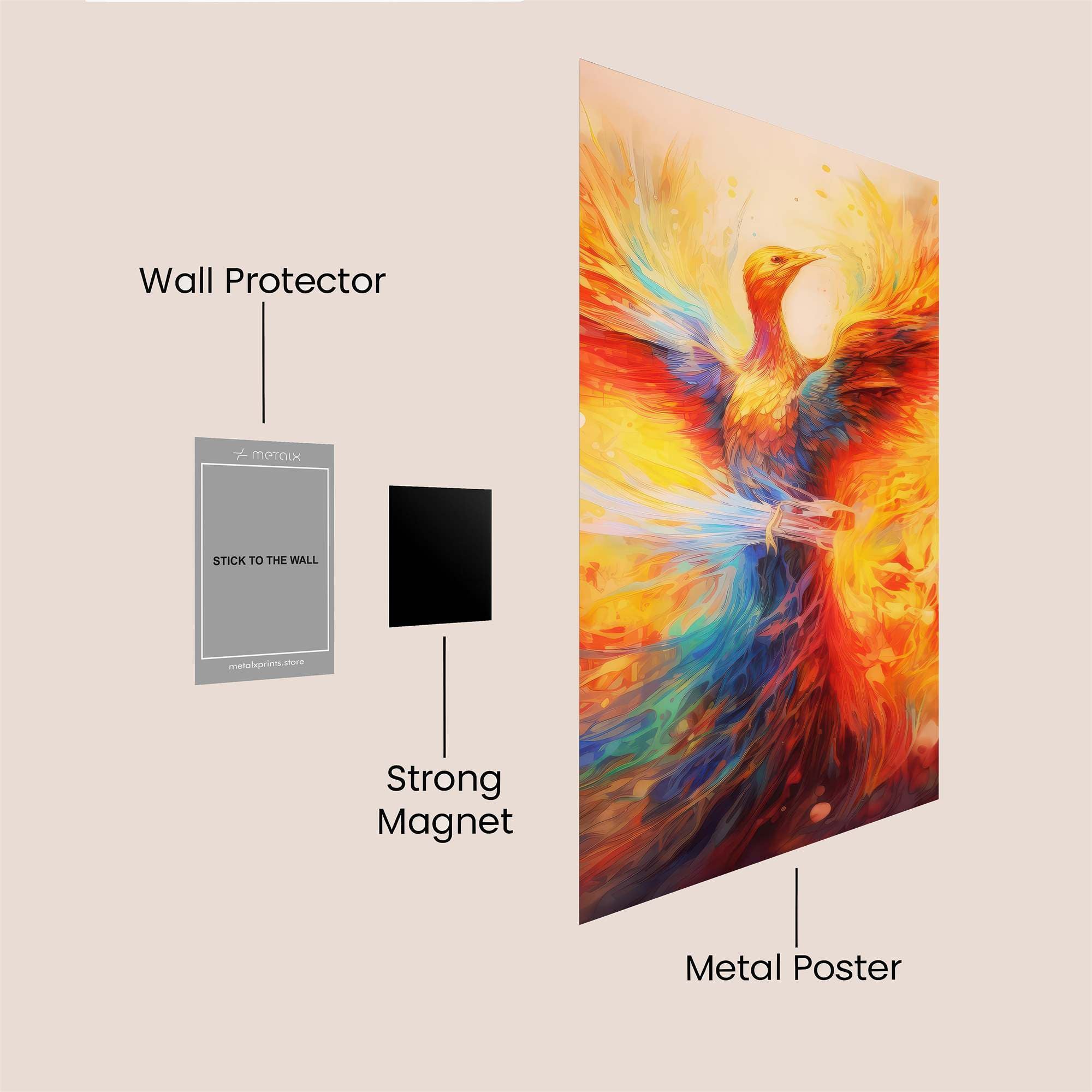 Phoenix Rebirth Safe Wall Magnetic / M