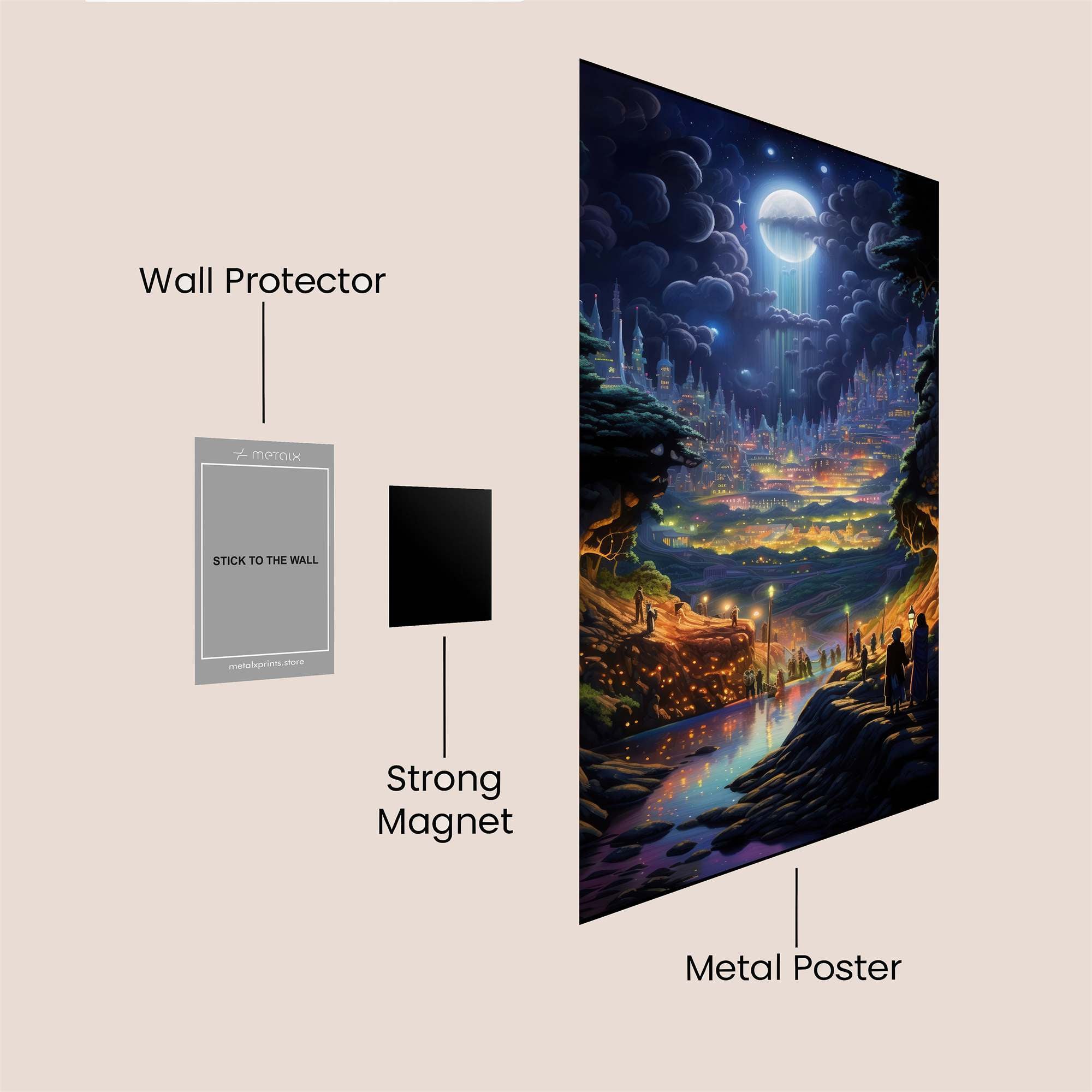 Moonlit Serenity Safe Wall Magnetic / M