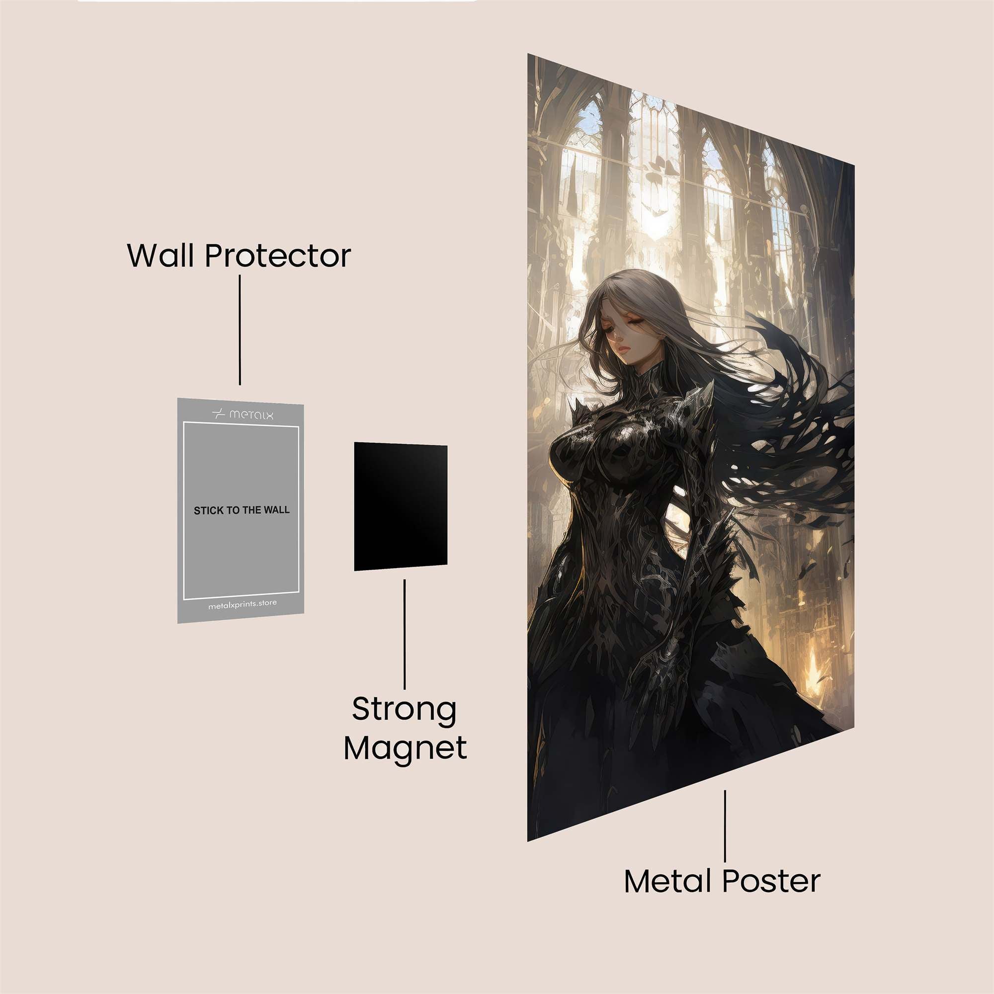 Raven Sorrow Safe Wall Magnetic / M