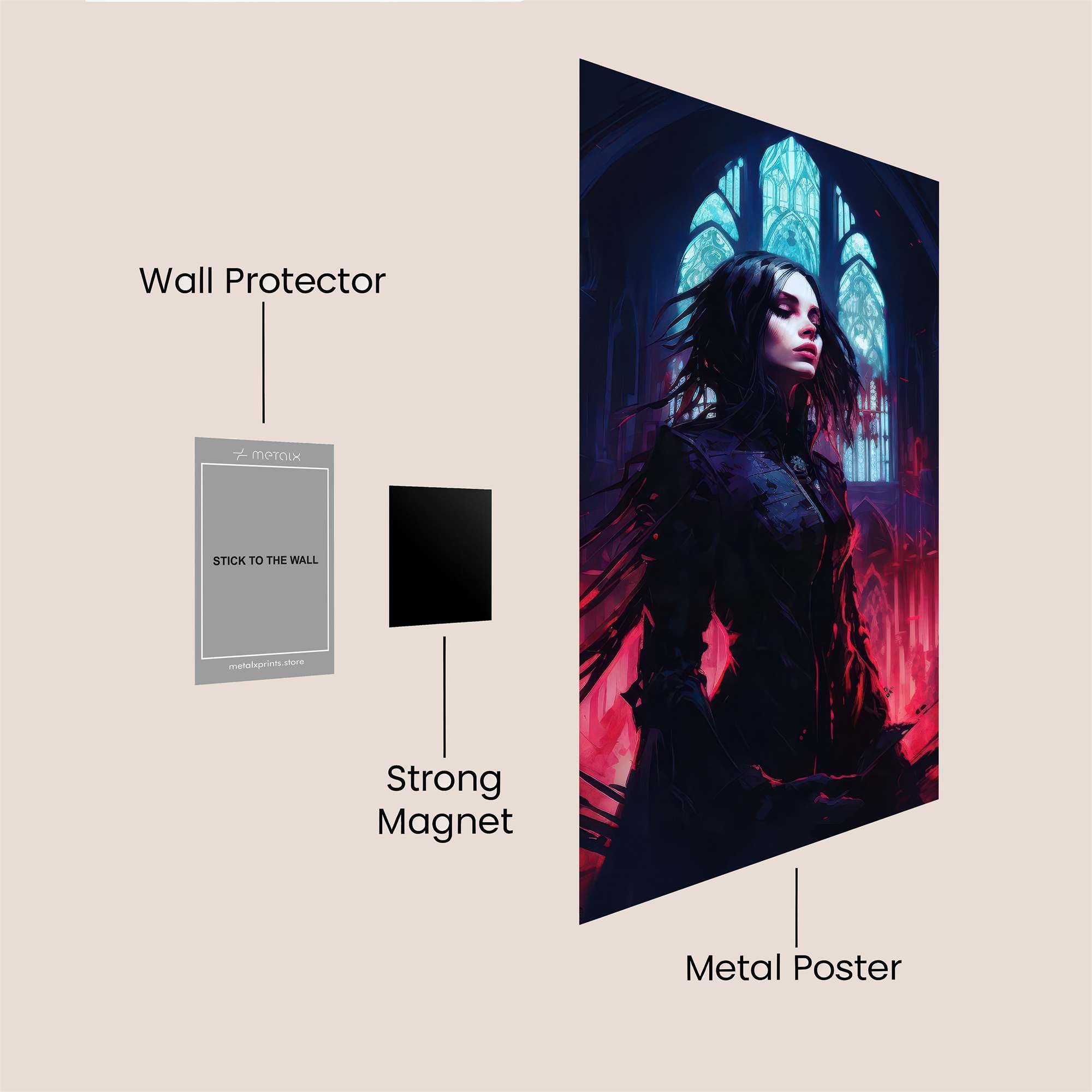 Gothic Enigma Safe Wall Magnetic / M