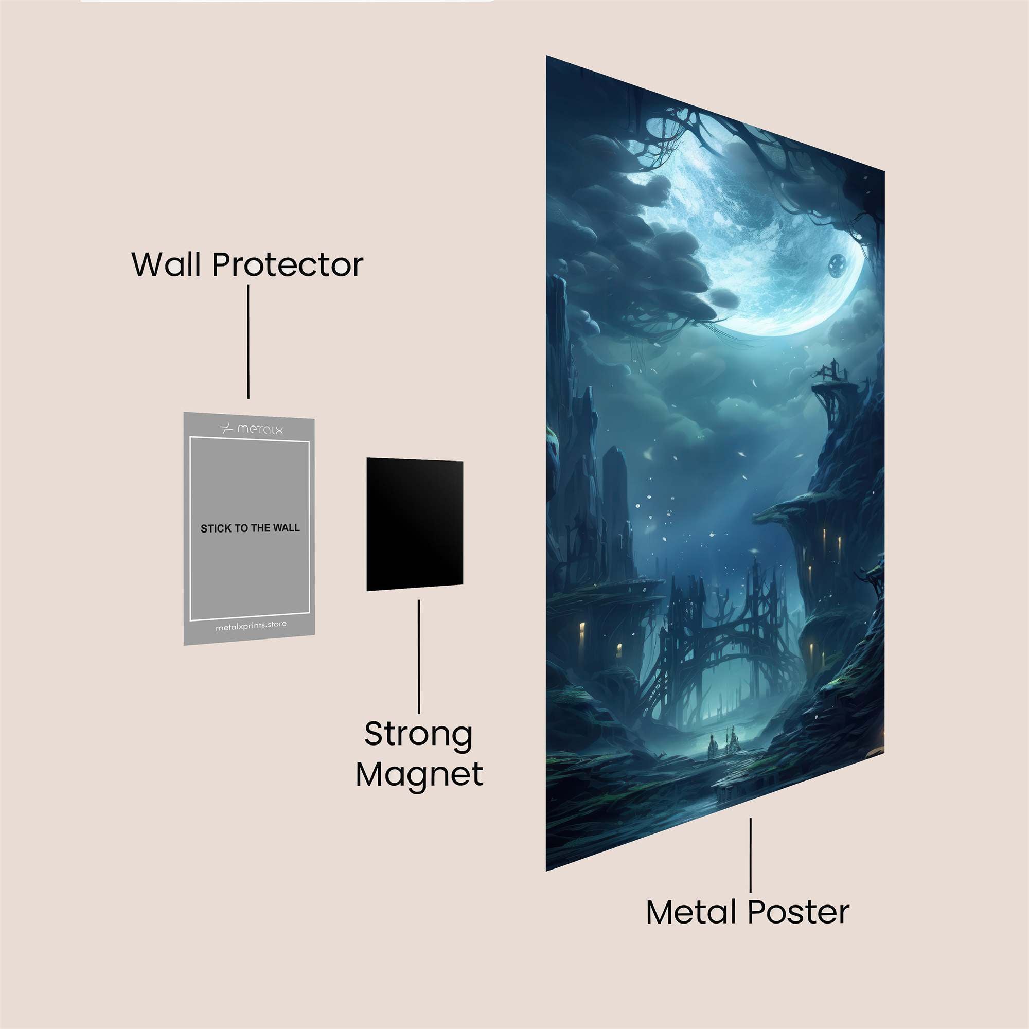 Moonlit Enigma Safe Wall Magnetic / M