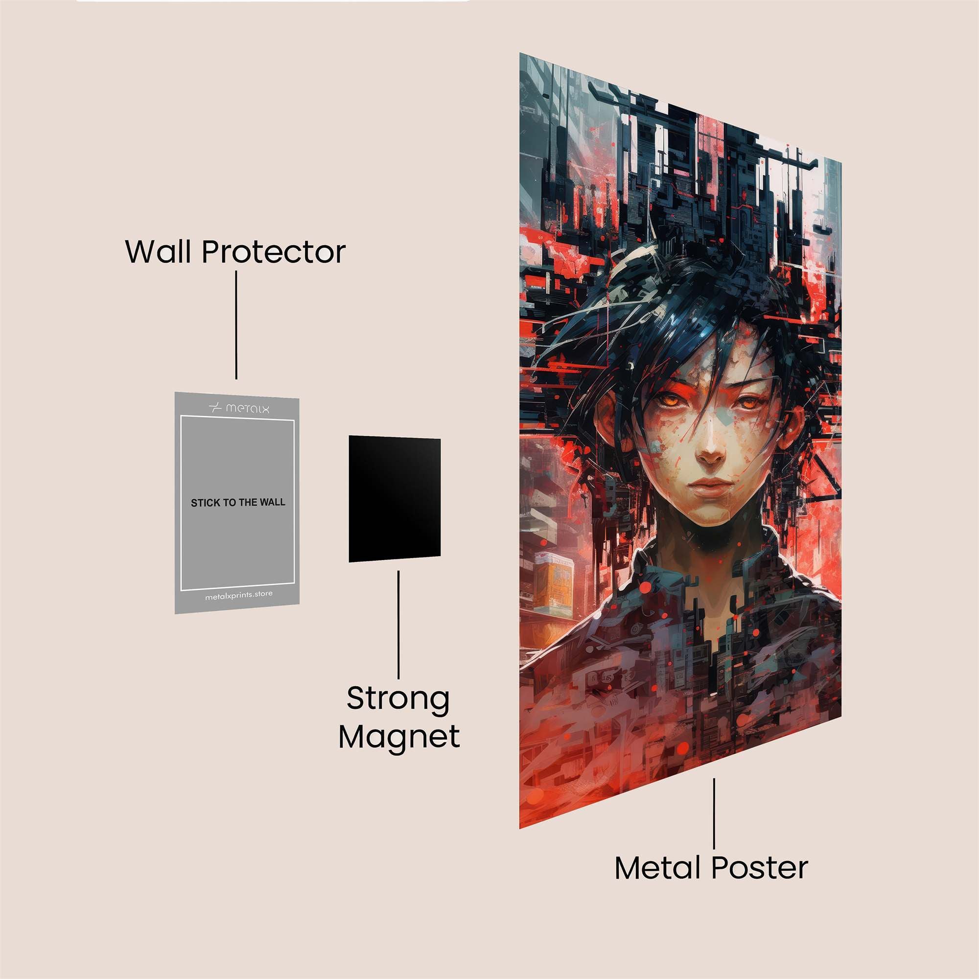 Cyberpunk Fury Safe Wall Magnetic / M