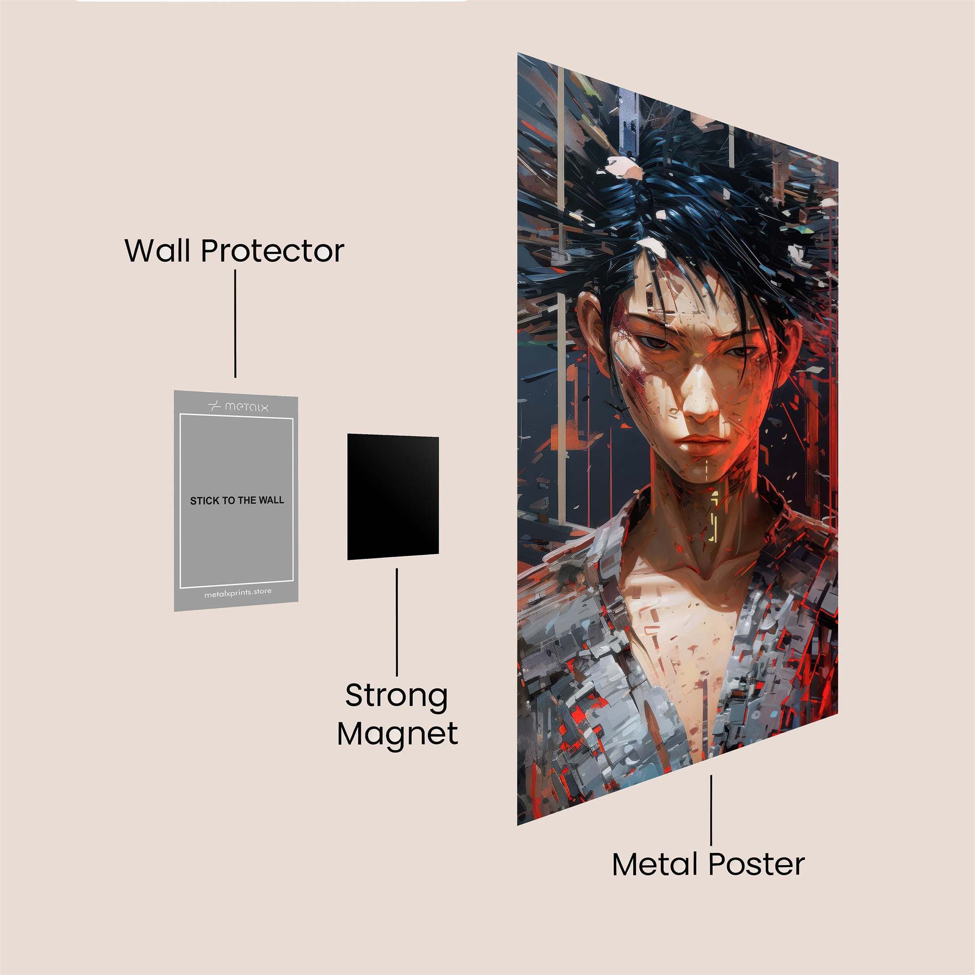 Cyberpunk Melancholy Safe Wall Magnetic / M