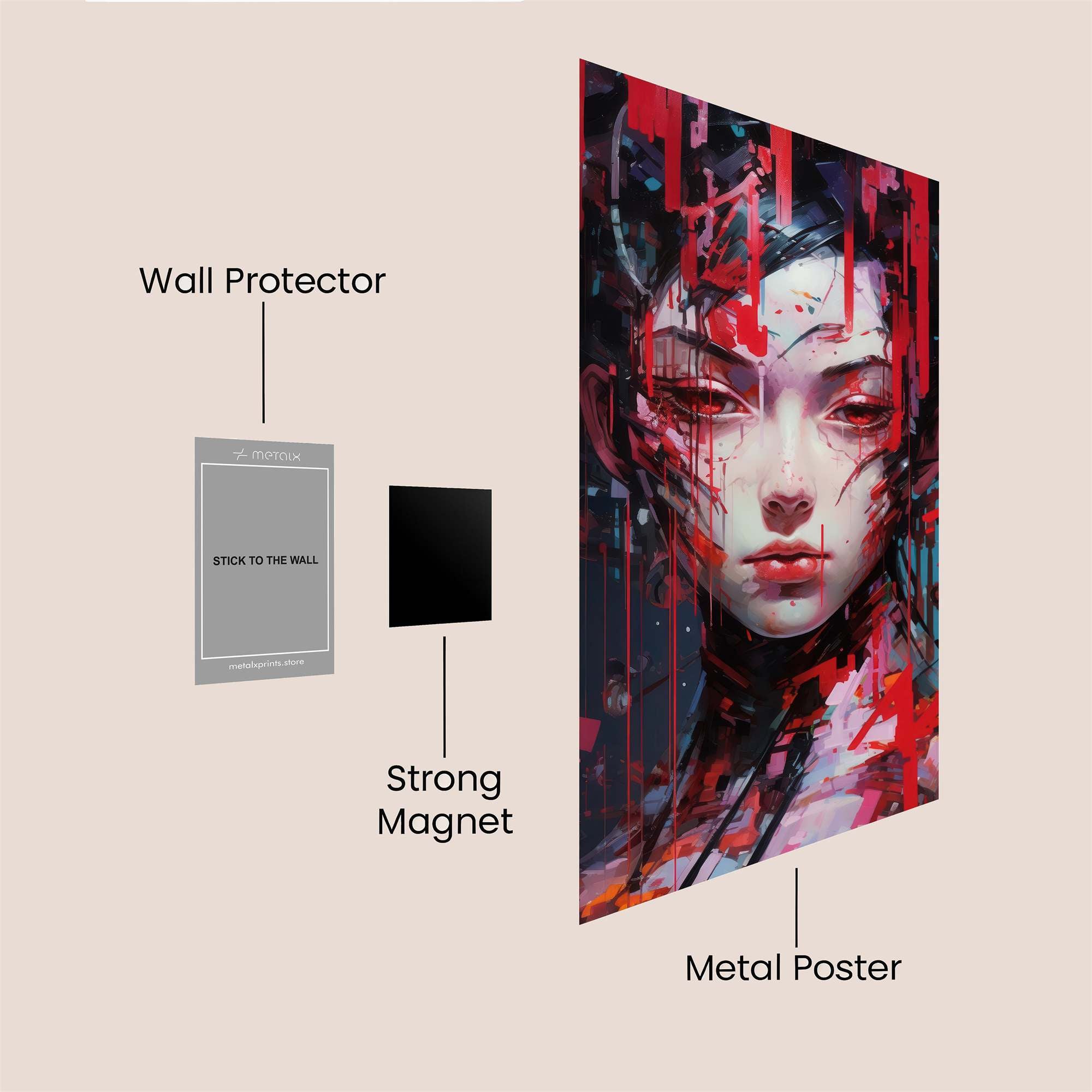 Geisha Rage Safe Wall Magnetic / M