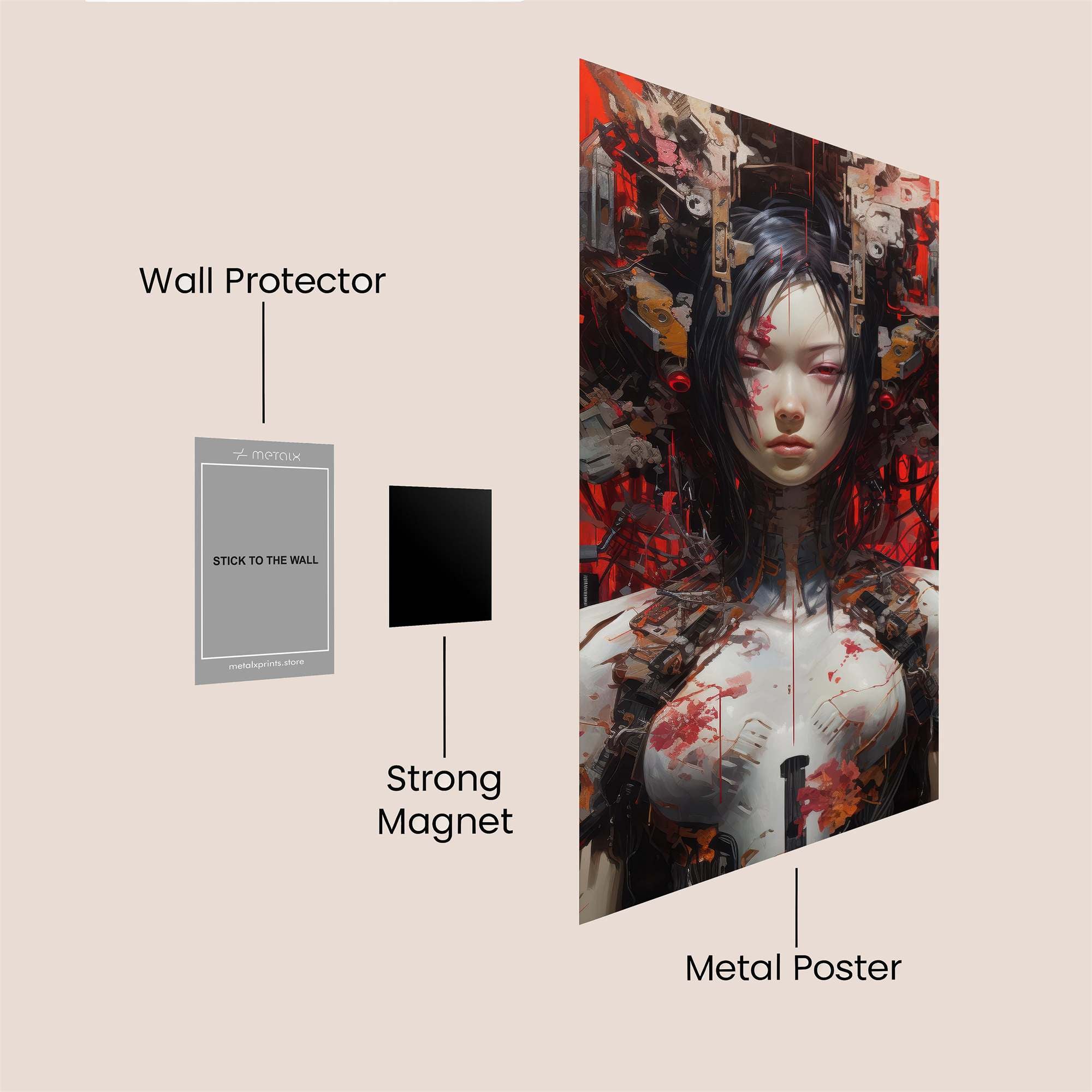 Cyber Blossom Safe Wall Magnetic / M