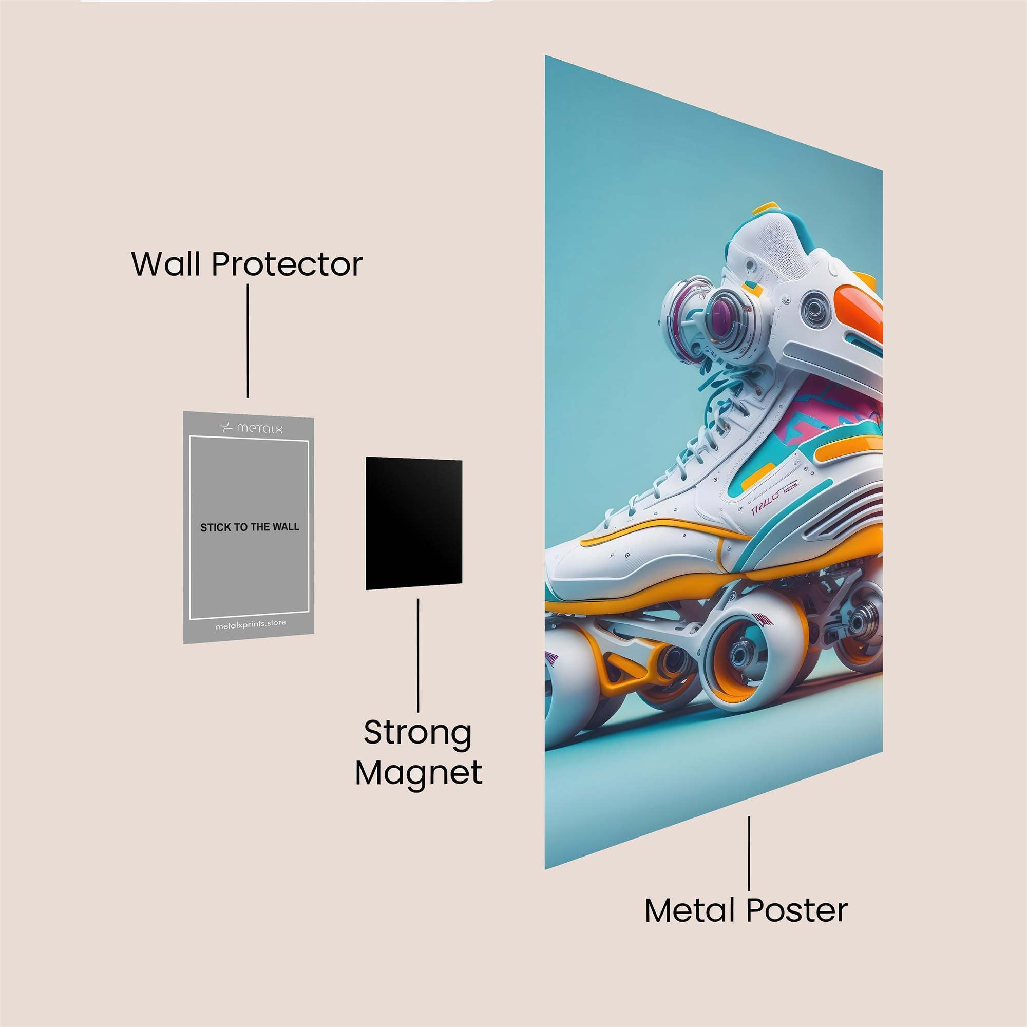 Futuristic Fun Safe Wall Magnetic / M