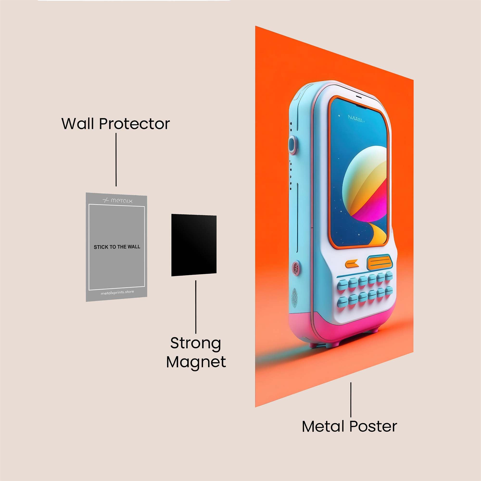 RetroVibe Safe Wall Magnetic / M