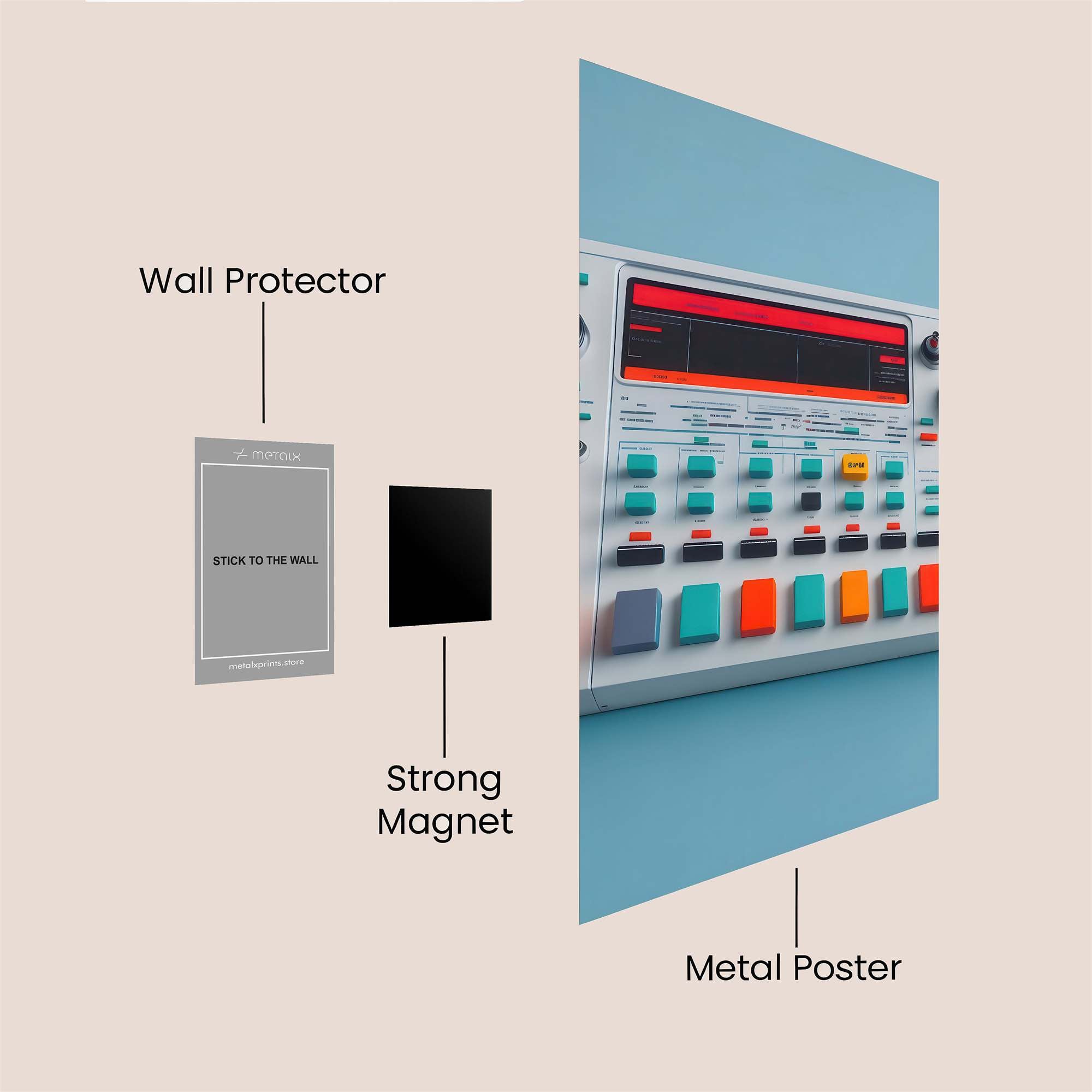 SynthWave Safe Wall Magnetic / M