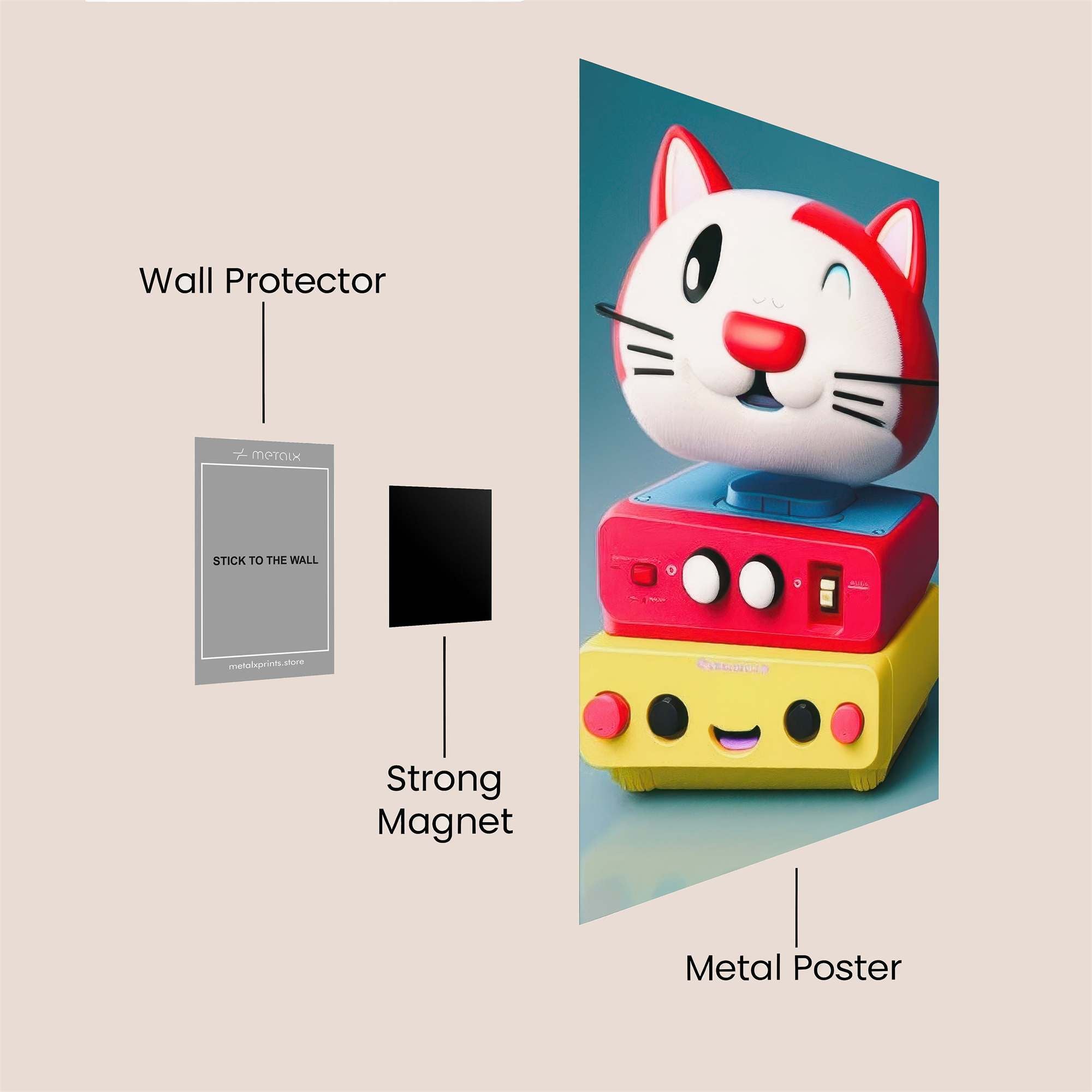 Cat Contraption Safe Wall Magnetic / M