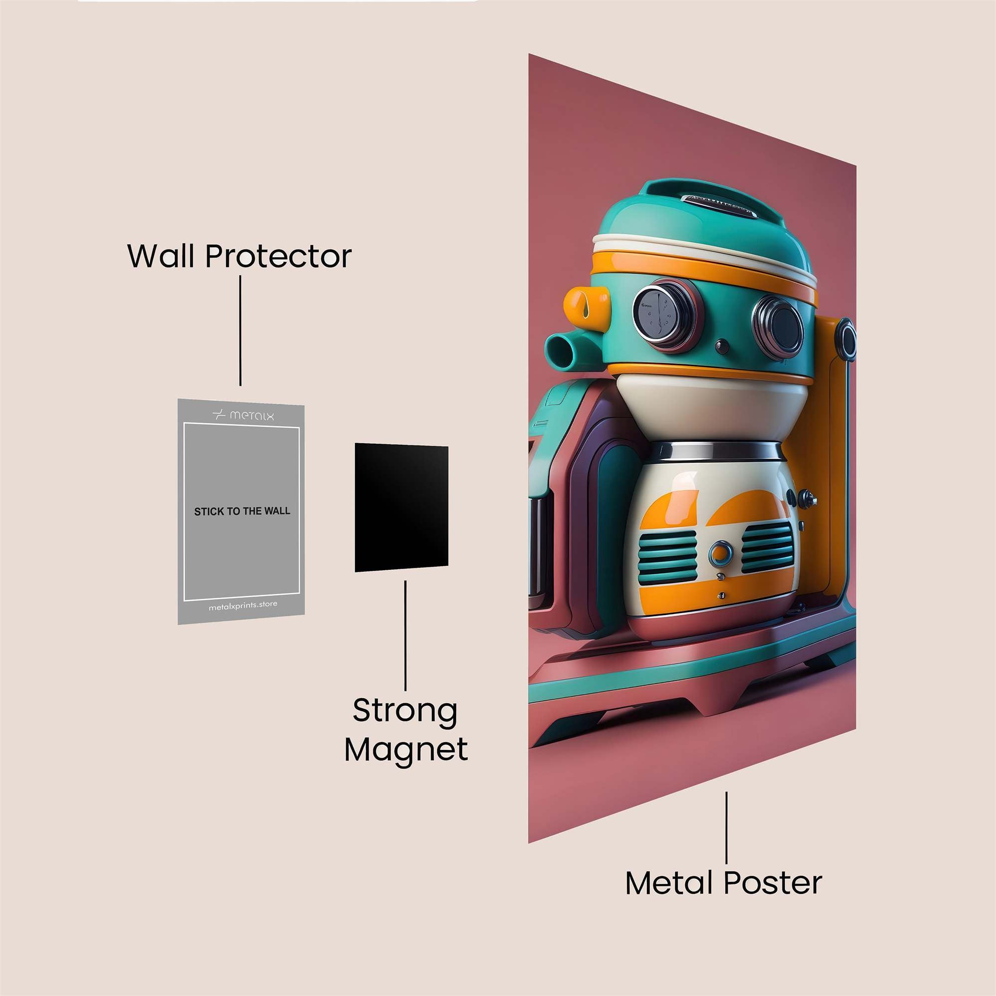 Robot Whimsy Safe Wall Magnetic / M