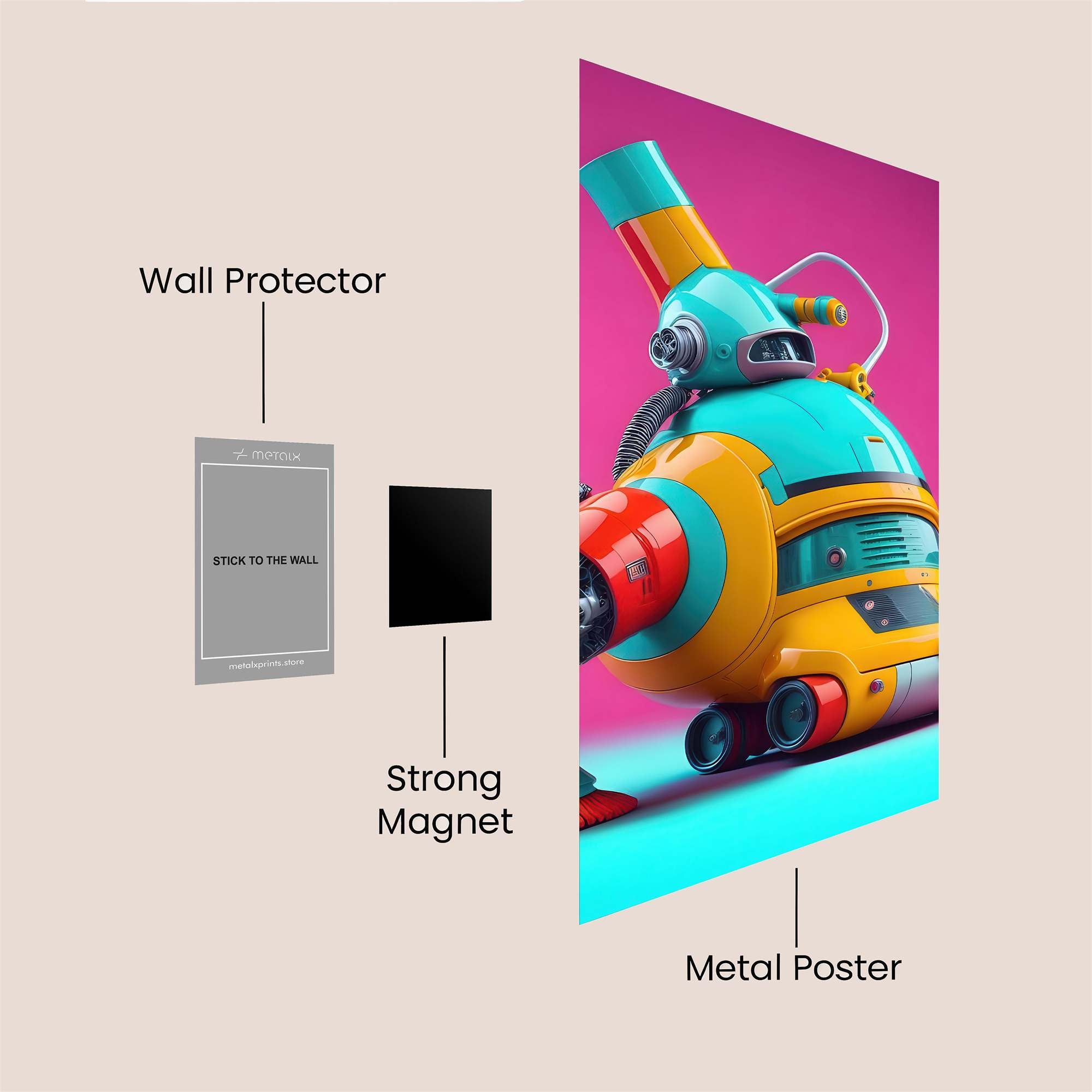 Robot Whimsy Safe Wall Magnetic / M