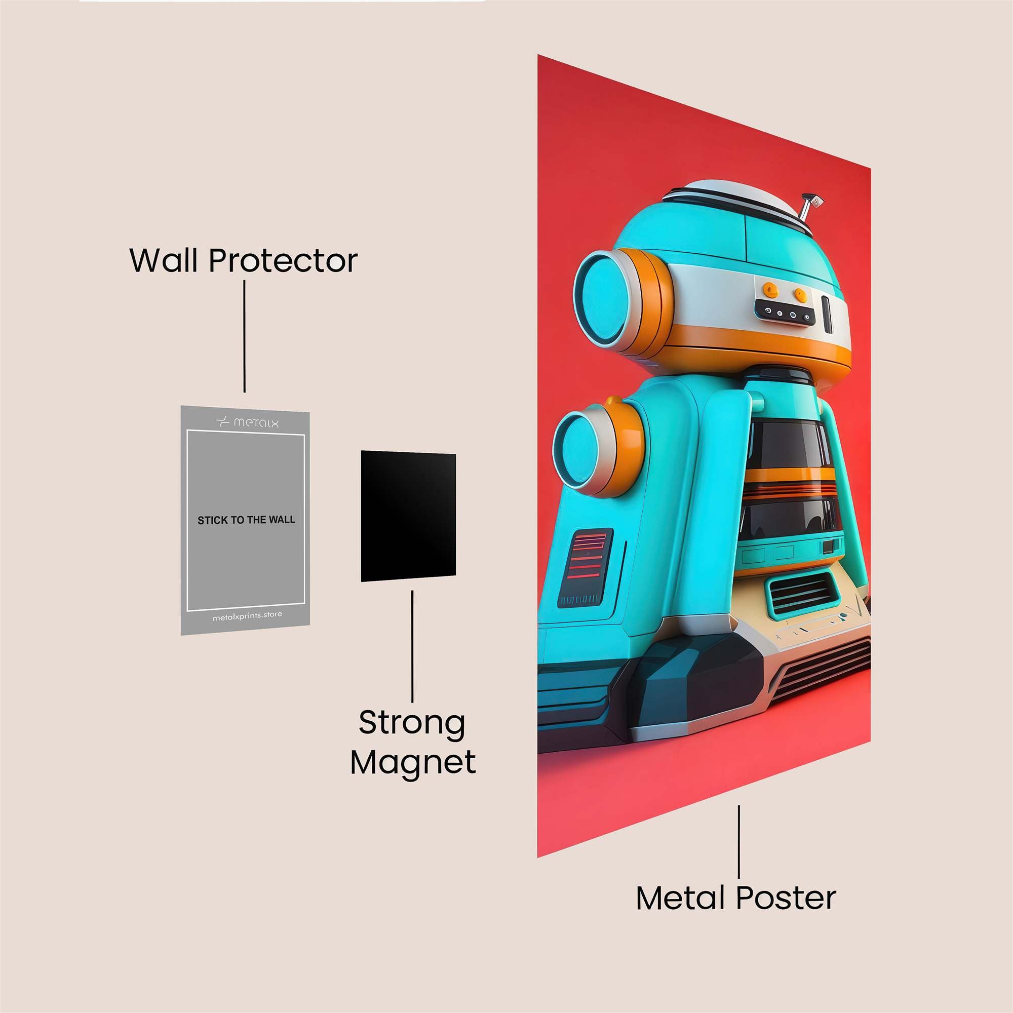 Robot Whimsy Safe Wall Magnetic / M
